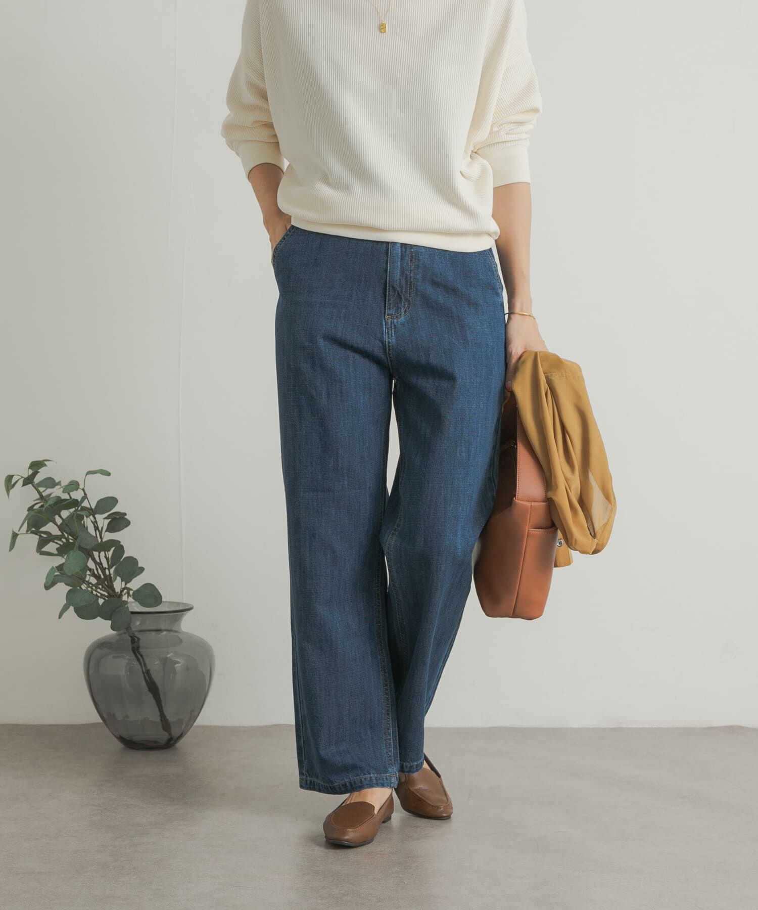 URBAN RESEARCH DOORS「デニムワイドパンツ」|デニム|