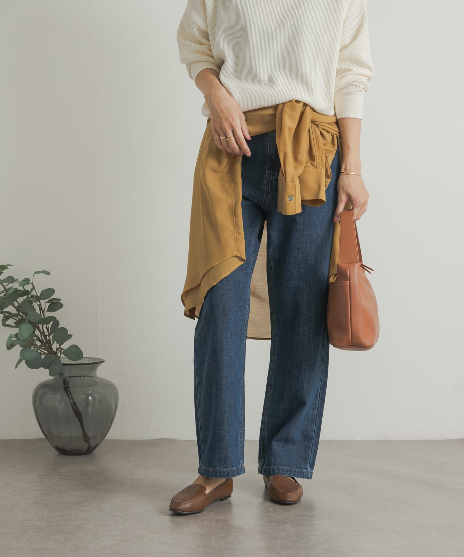 URBAN RESEARCH DOORS「デニムワイドパンツ」|デニム|