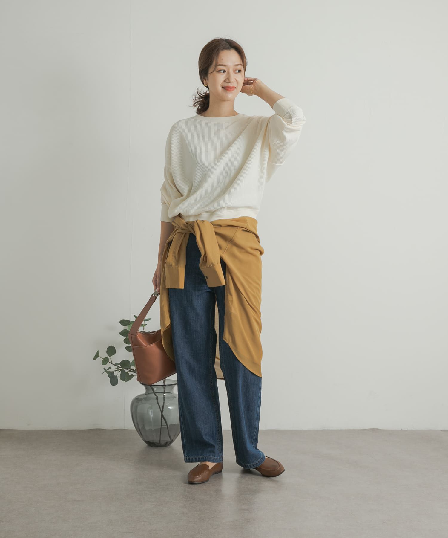 URBAN RESEARCH DOORS「デニムワイドパンツ」|デニム|