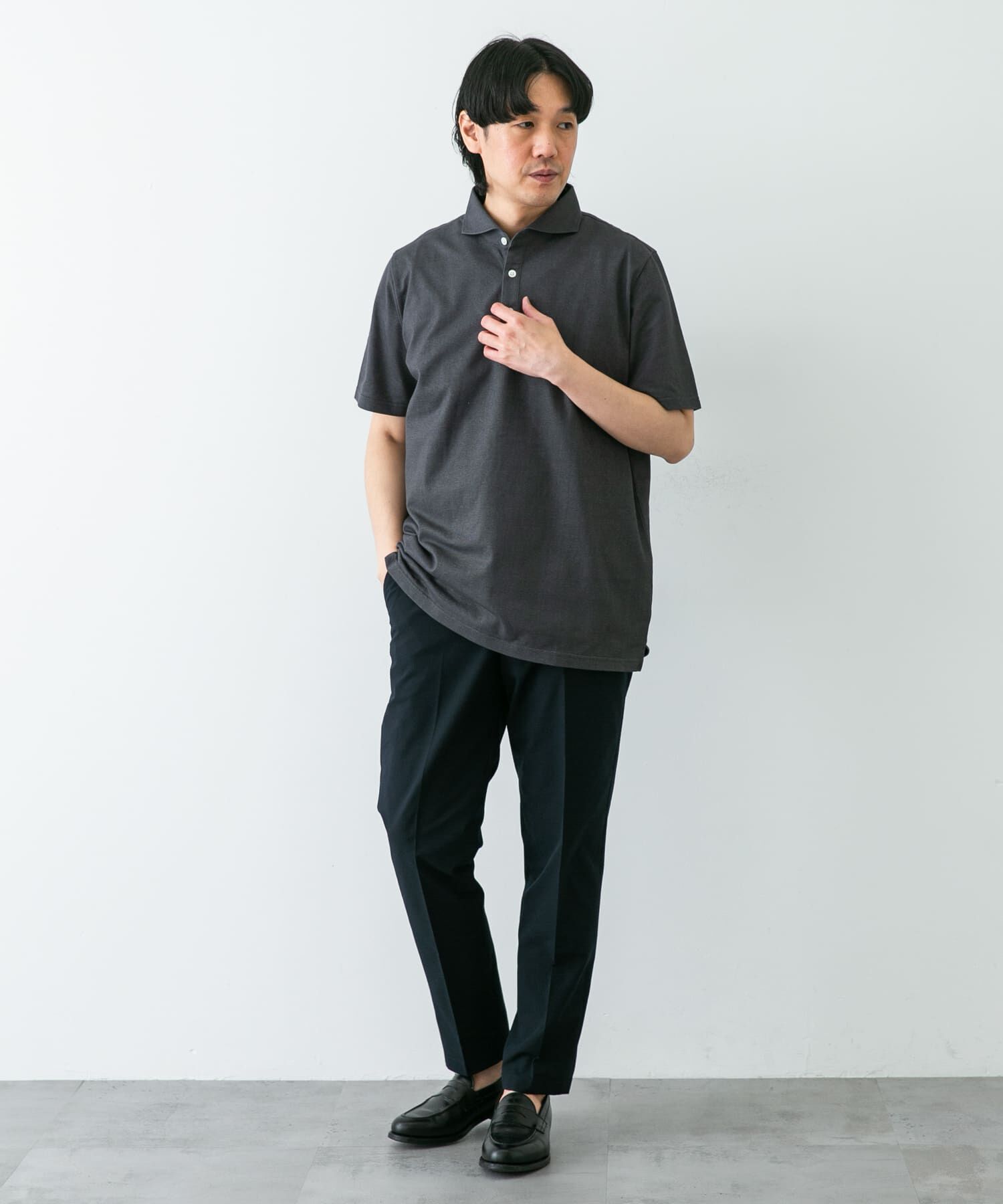 URBAN RESEARCH DOORS「『吸水速乾』LIFE STYLE TAILOR　カッタウェイ半袖プルオーバー」|シャツ・ブラウス|