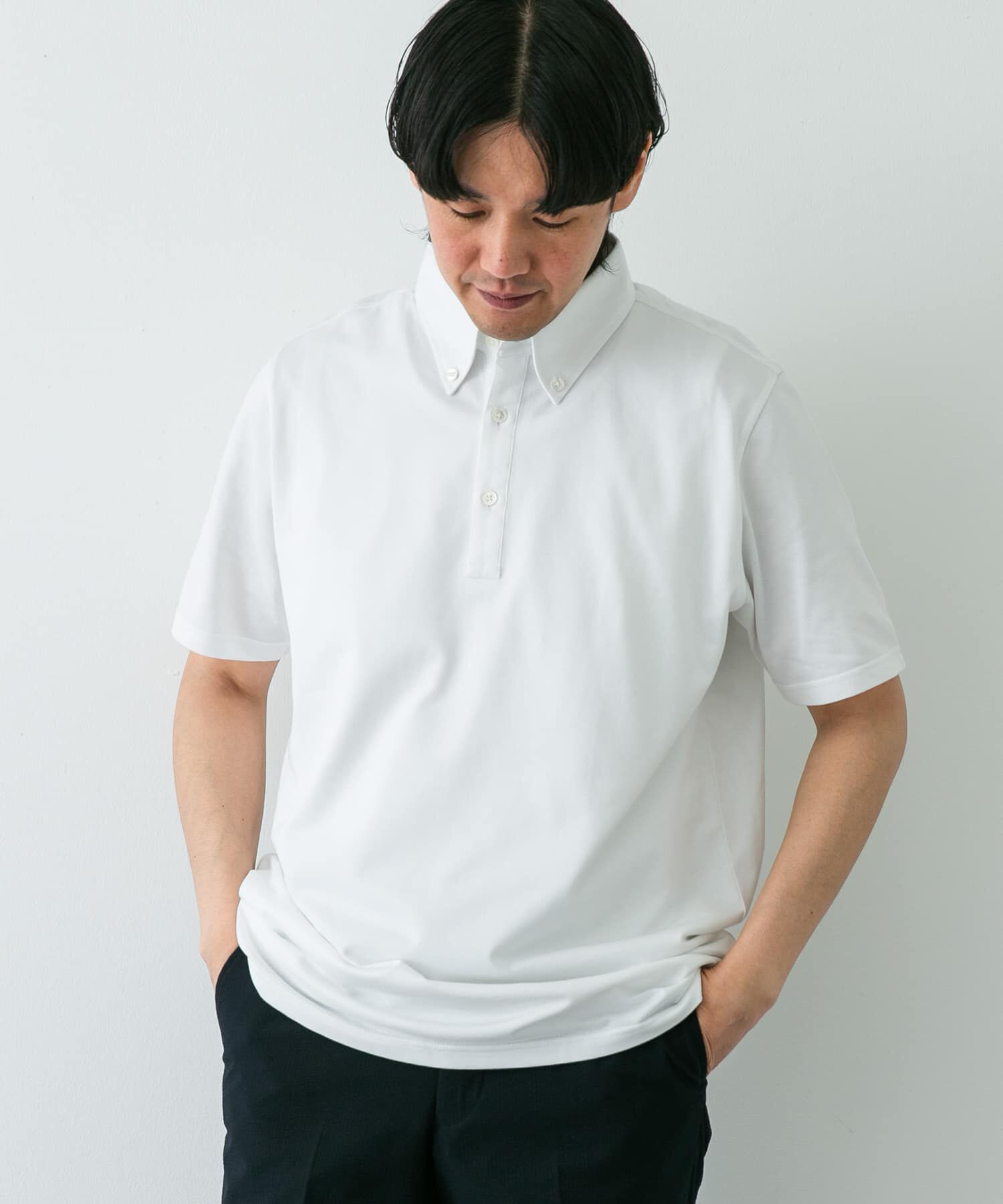 URBAN RESEARCH DOORS「『吸水速乾』LIFE STYLE TAILOR　ボタンダウン半袖プルオーバー」|シャツ・ブラウス|