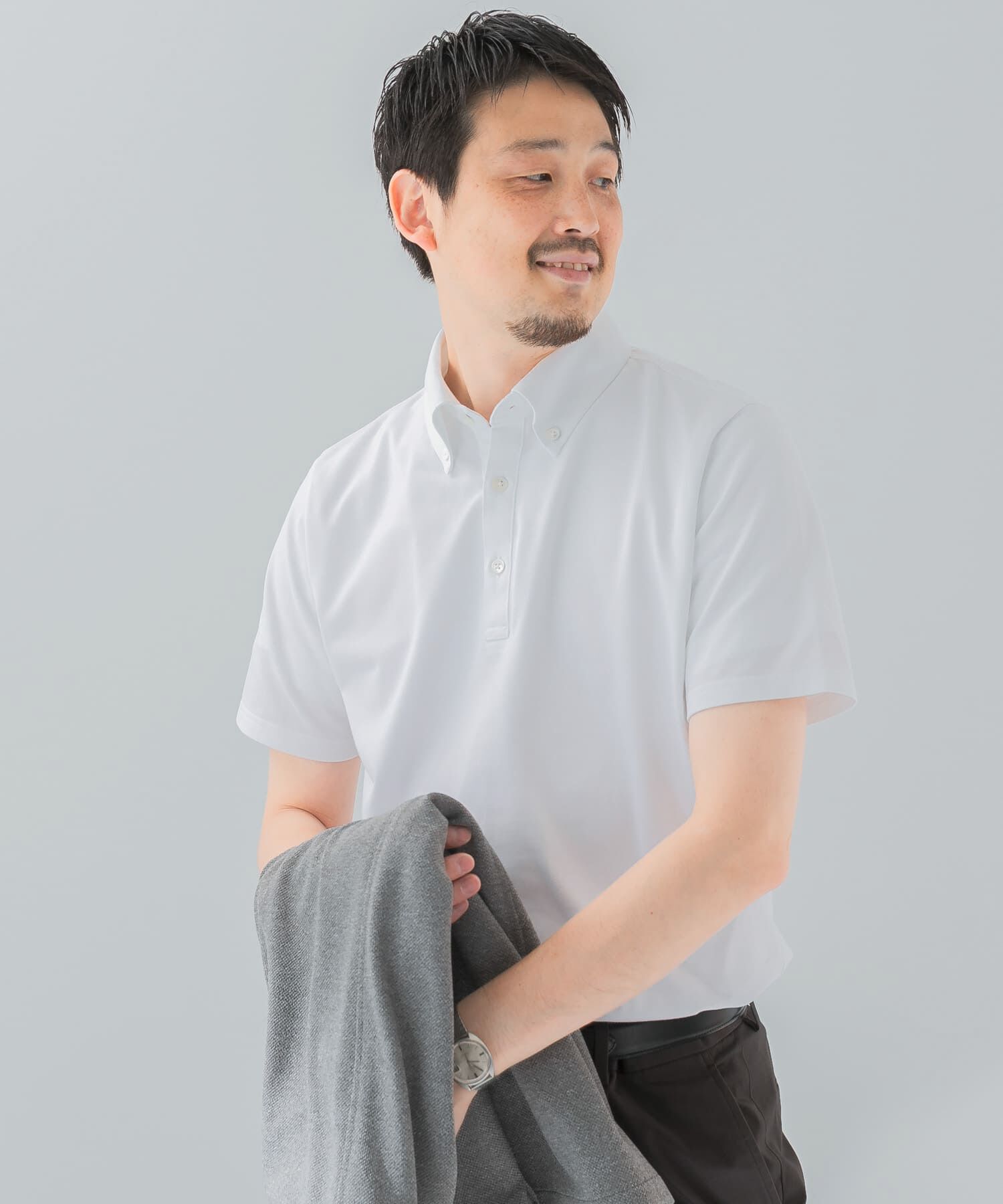 URBAN RESEARCH DOORS「『吸水速乾』LIFE STYLE TAILOR　ボタンダウン半袖プルオーバー」|シャツ・ブラウス|