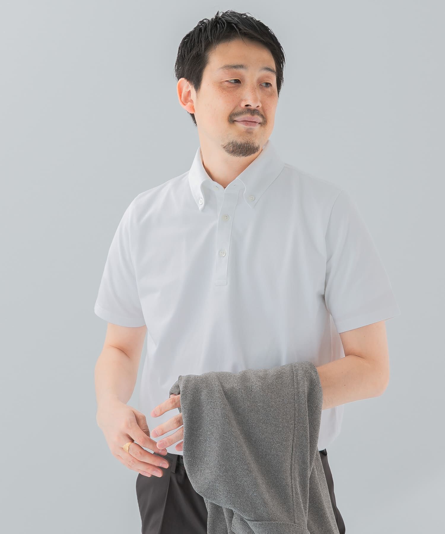 URBAN RESEARCH DOORS「『吸水速乾』LIFE STYLE TAILOR　ボタンダウン半袖プルオーバー」|シャツ・ブラウス|