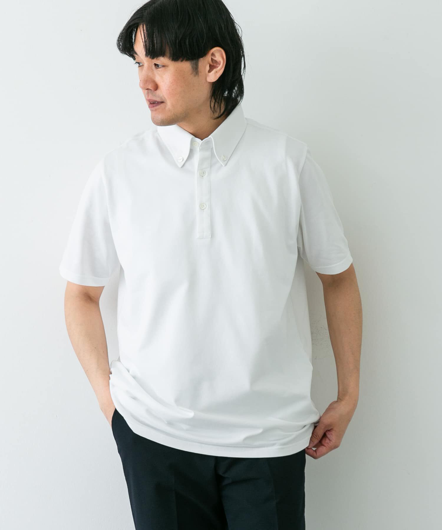 URBAN RESEARCH DOORS「『吸水速乾』LIFE STYLE TAILOR　ボタンダウン半袖プルオーバー」|シャツ・ブラウス|