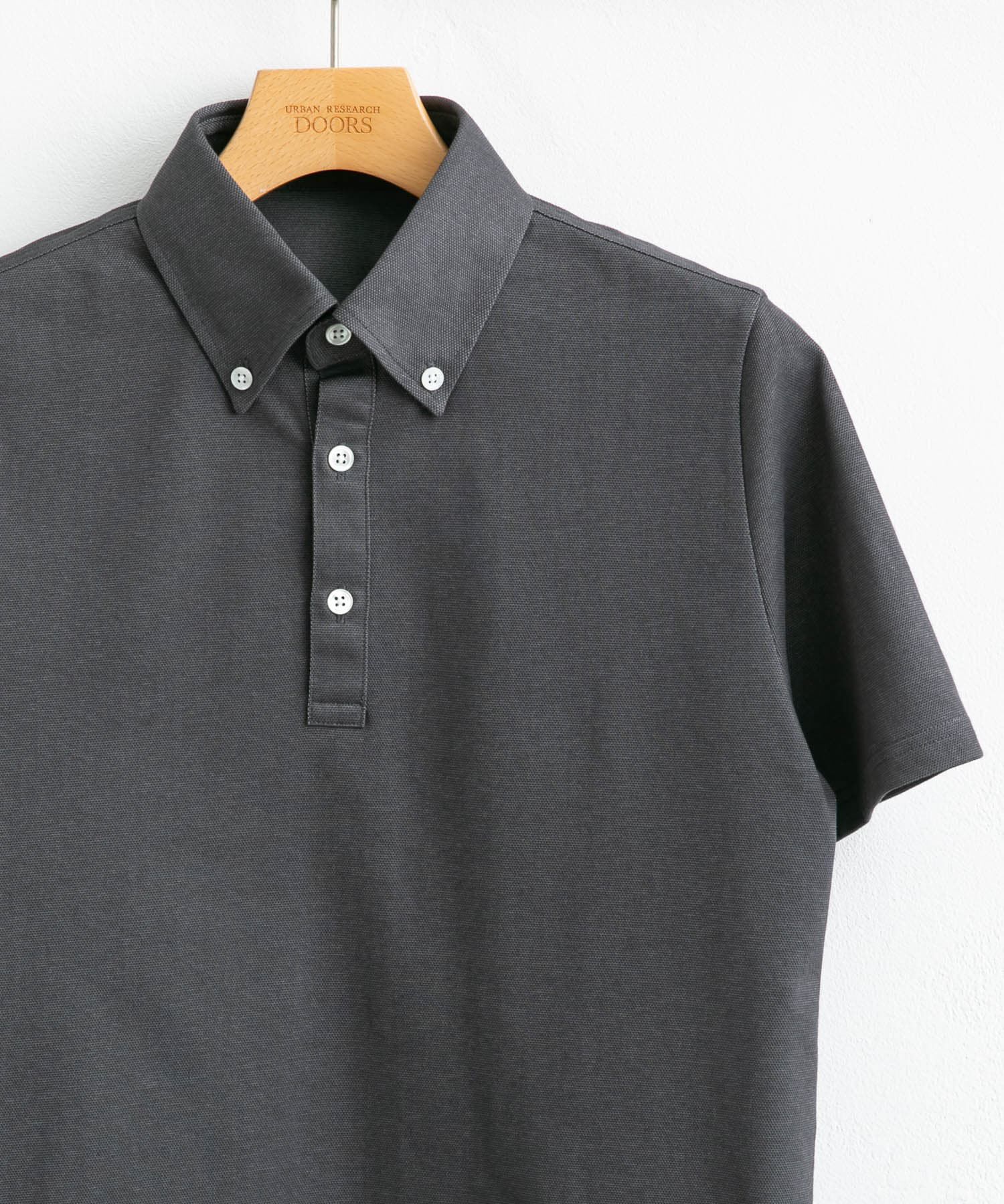 URBAN RESEARCH DOORS「『吸水速乾』LIFE STYLE TAILOR　ボタンダウン半袖プルオーバー」|シャツ・ブラウス|グレー
