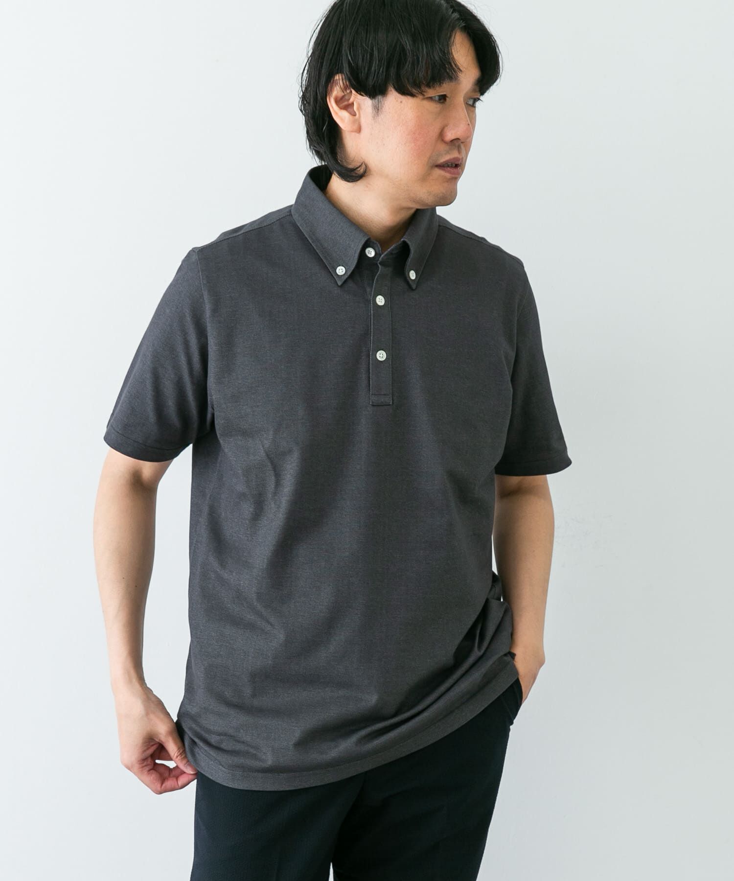 URBAN RESEARCH DOORS「『吸水速乾』LIFE STYLE TAILOR　ボタンダウン半袖プルオーバー」|シャツ・ブラウス|