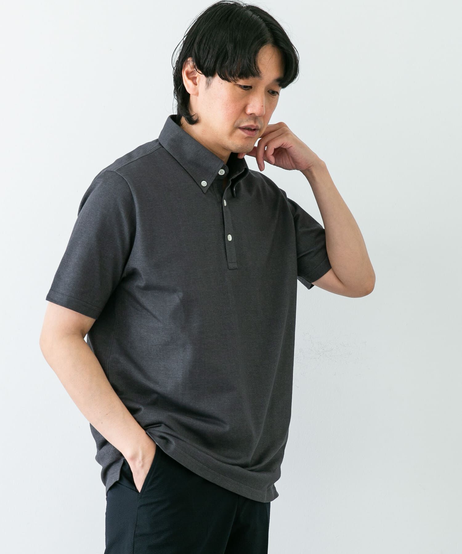 URBAN RESEARCH DOORS「『吸水速乾』LIFE STYLE TAILOR　ボタンダウン半袖プルオーバー」|シャツ・ブラウス|