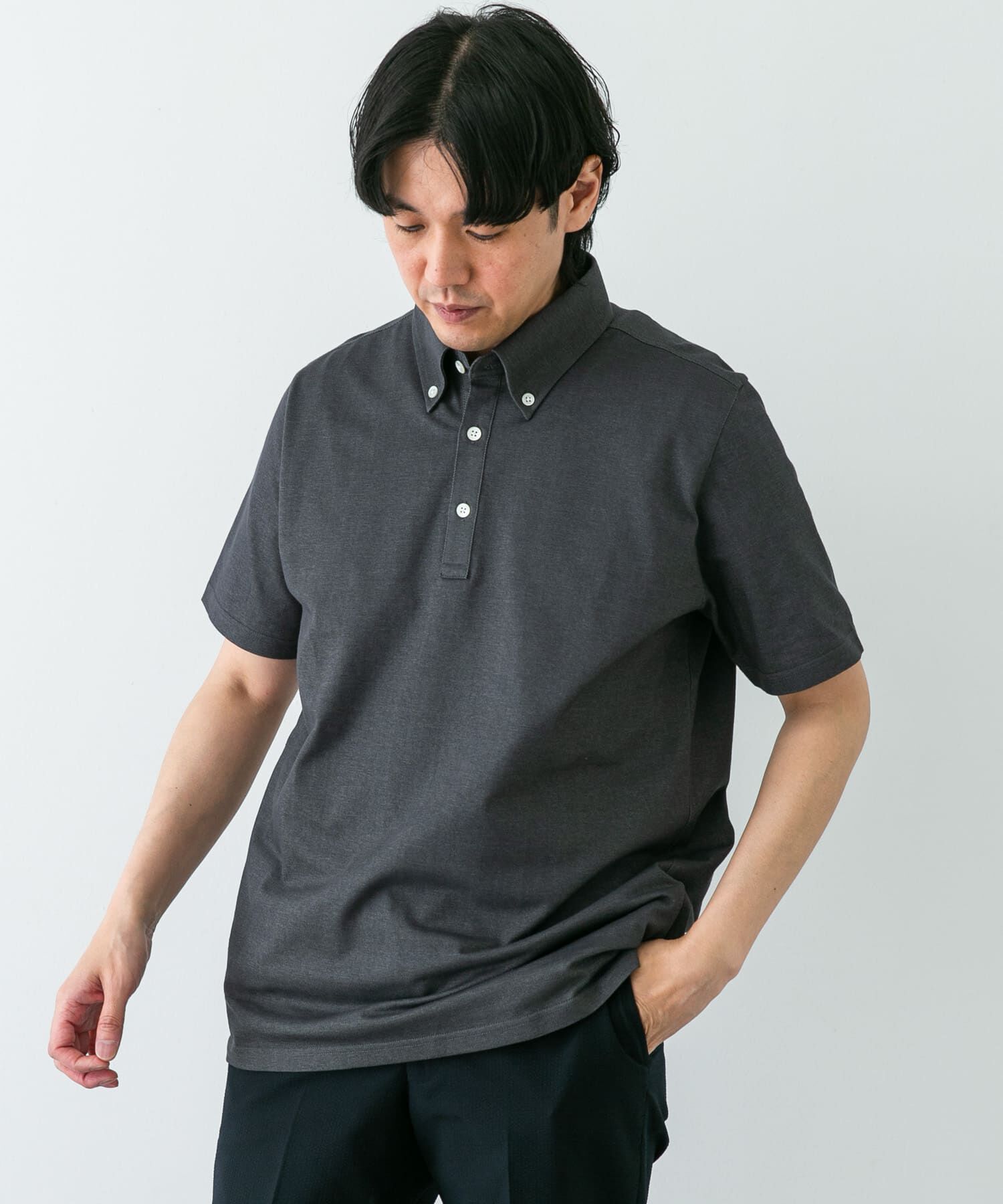 URBAN RESEARCH DOORS「『吸水速乾』LIFE STYLE TAILOR　ボタンダウン半袖プルオーバー」|シャツ・ブラウス|