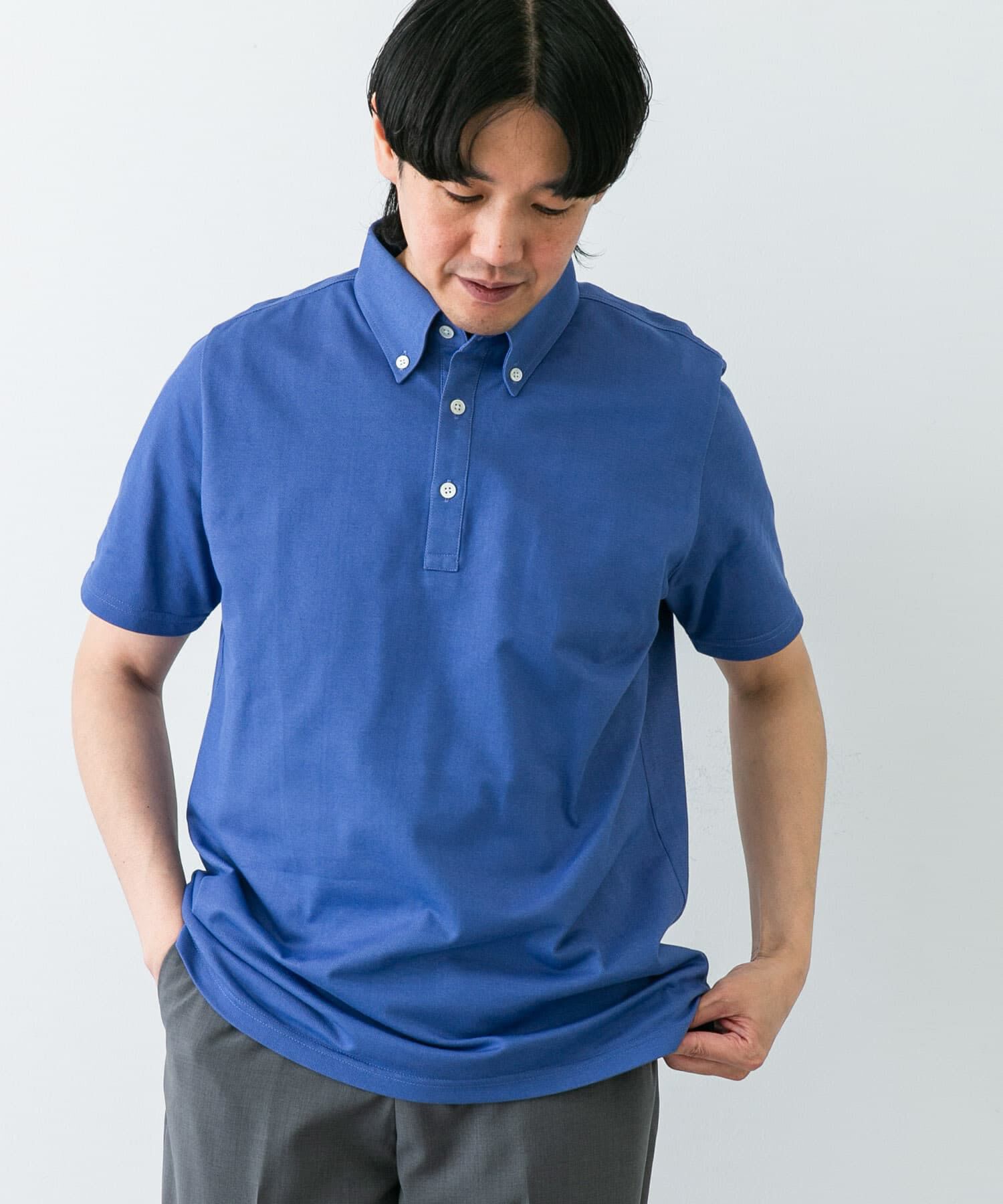 URBAN RESEARCH DOORS「『吸水速乾』LIFE STYLE TAILOR　ボタンダウン半袖プルオーバー」|シャツ・ブラウス|