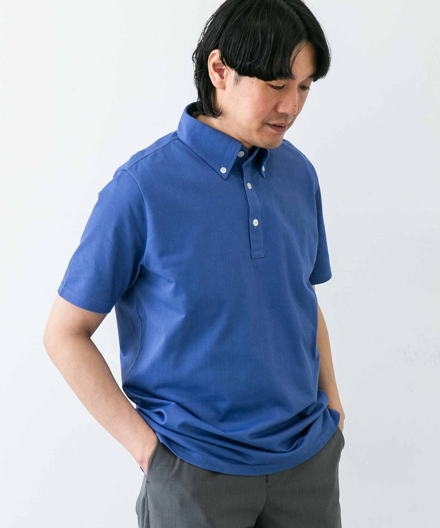 URBAN RESEARCH DOORS「『吸水速乾』LIFE STYLE TAILOR　ボタンダウン半袖プルオーバー」|シャツ・ブラウス|