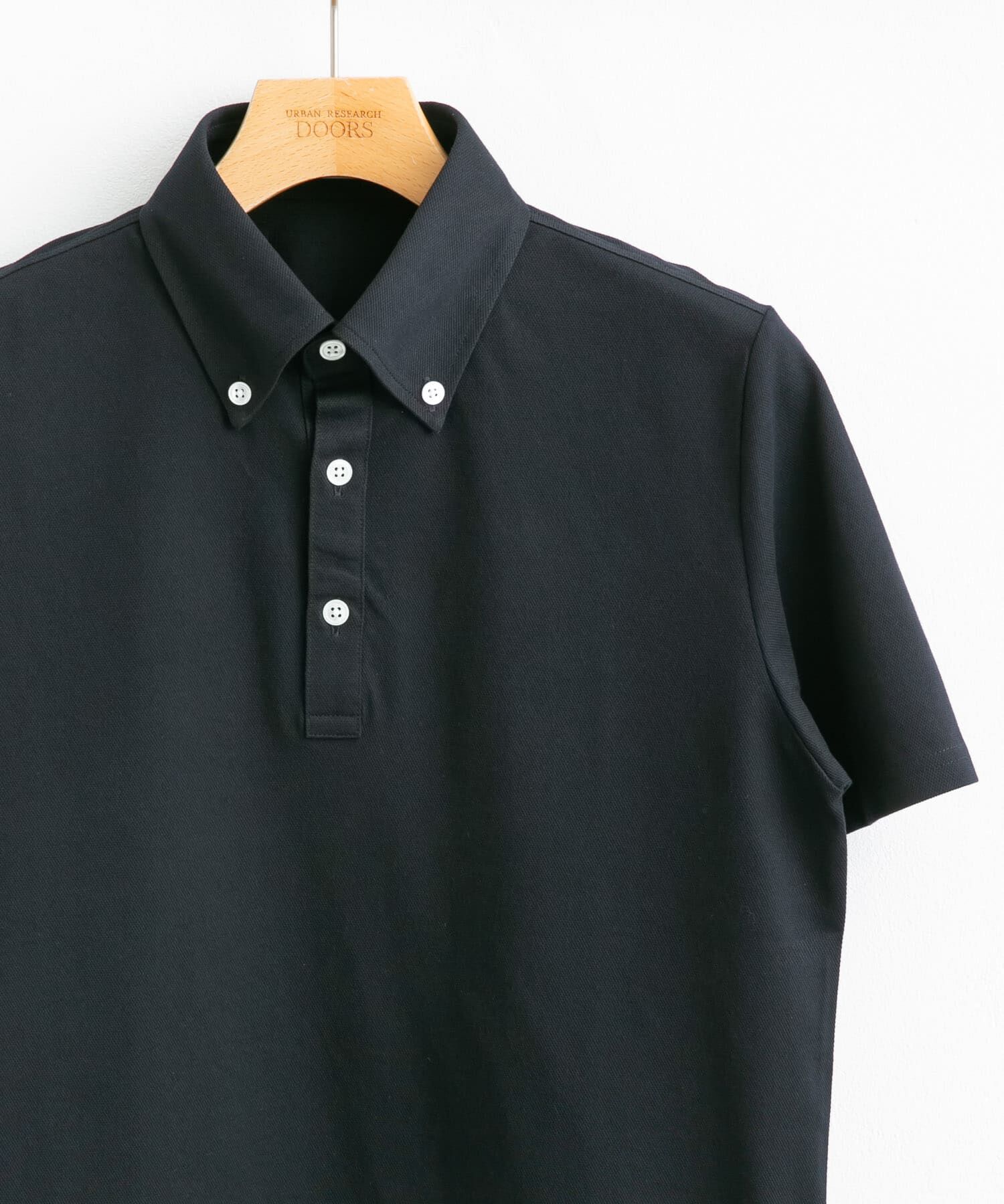 URBAN RESEARCH DOORS「『吸水速乾』LIFE STYLE TAILOR　ボタンダウン半袖プルオーバー」|シャツ・ブラウス|ネイビー