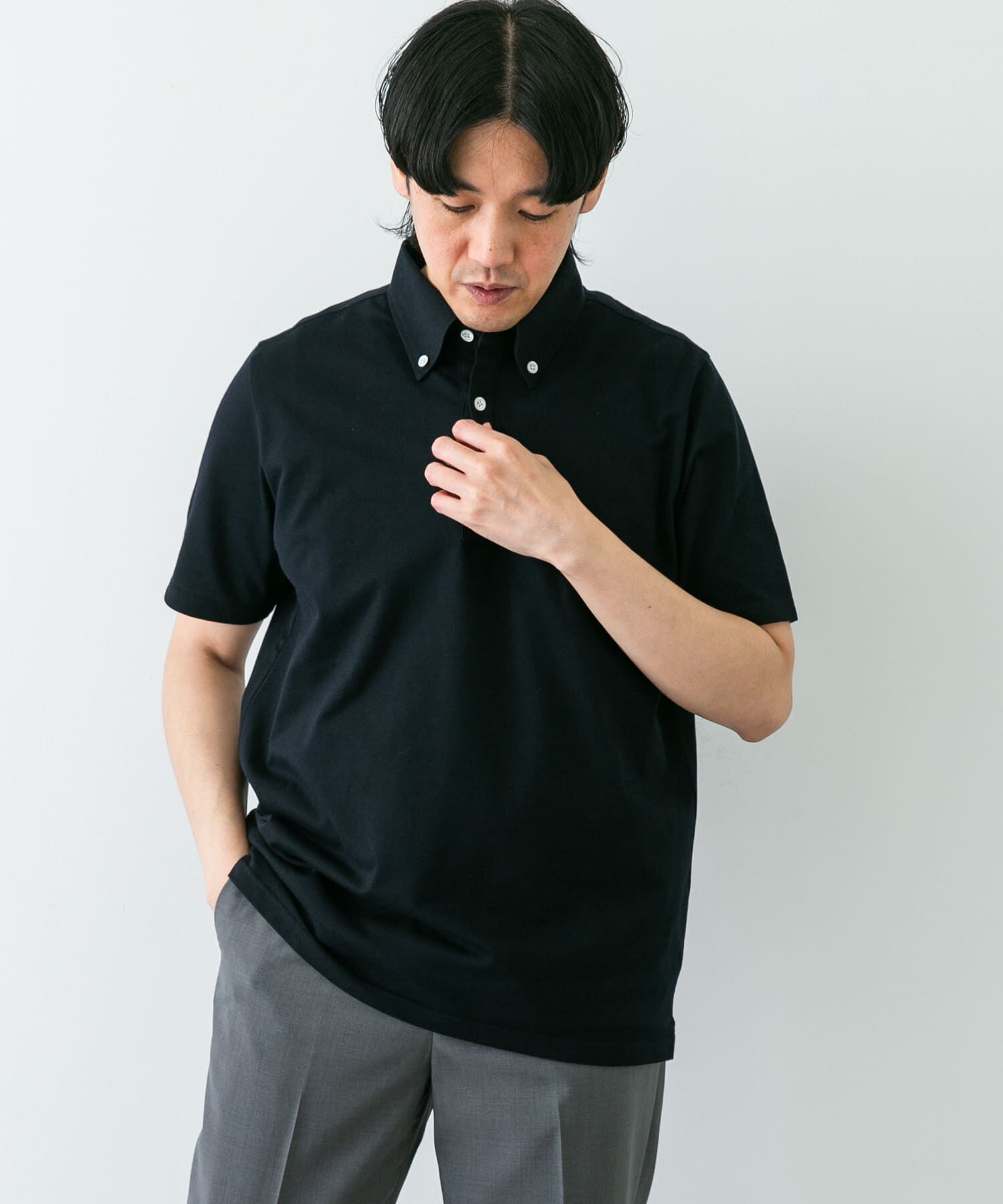 URBAN RESEARCH DOORS「『吸水速乾』LIFE STYLE TAILOR　ボタンダウン半袖プルオーバー」|シャツ・ブラウス|