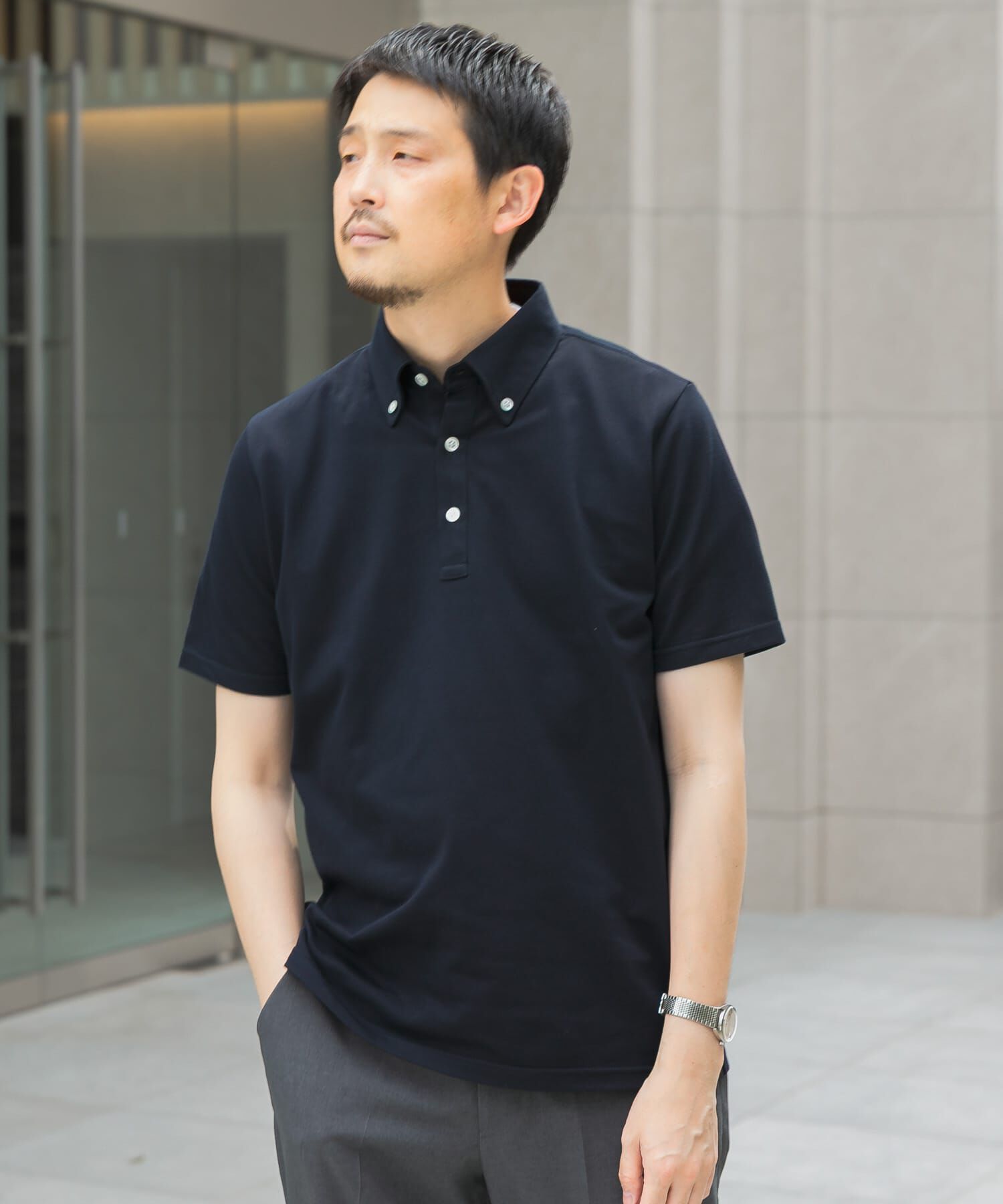 URBAN RESEARCH DOORS「『吸水速乾』LIFE STYLE TAILOR　ボタンダウン半袖プルオーバー」|シャツ・ブラウス|
