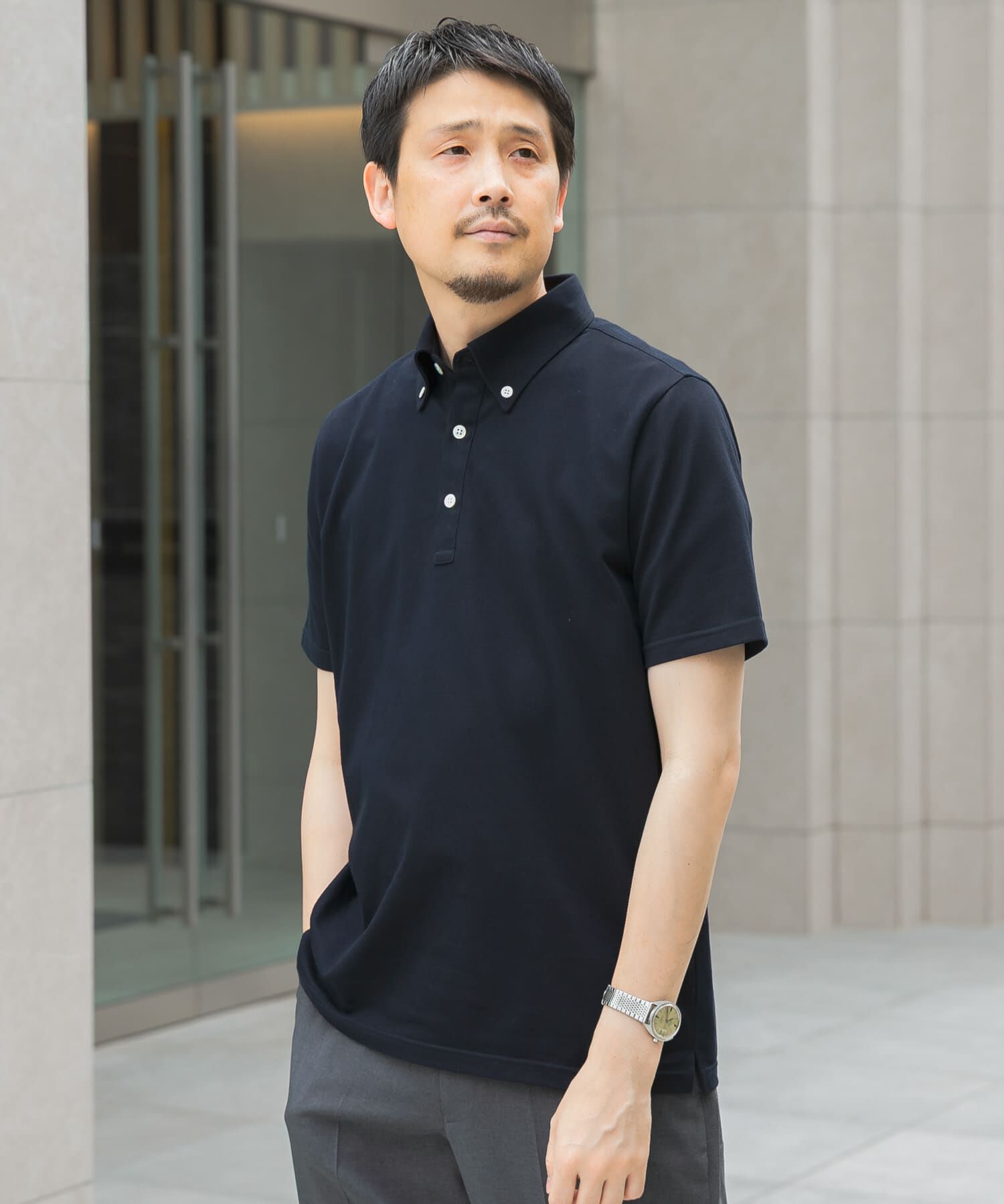 URBAN RESEARCH DOORS「『吸水速乾』LIFE STYLE TAILOR　ボタンダウン半袖プルオーバー」|シャツ・ブラウス|
