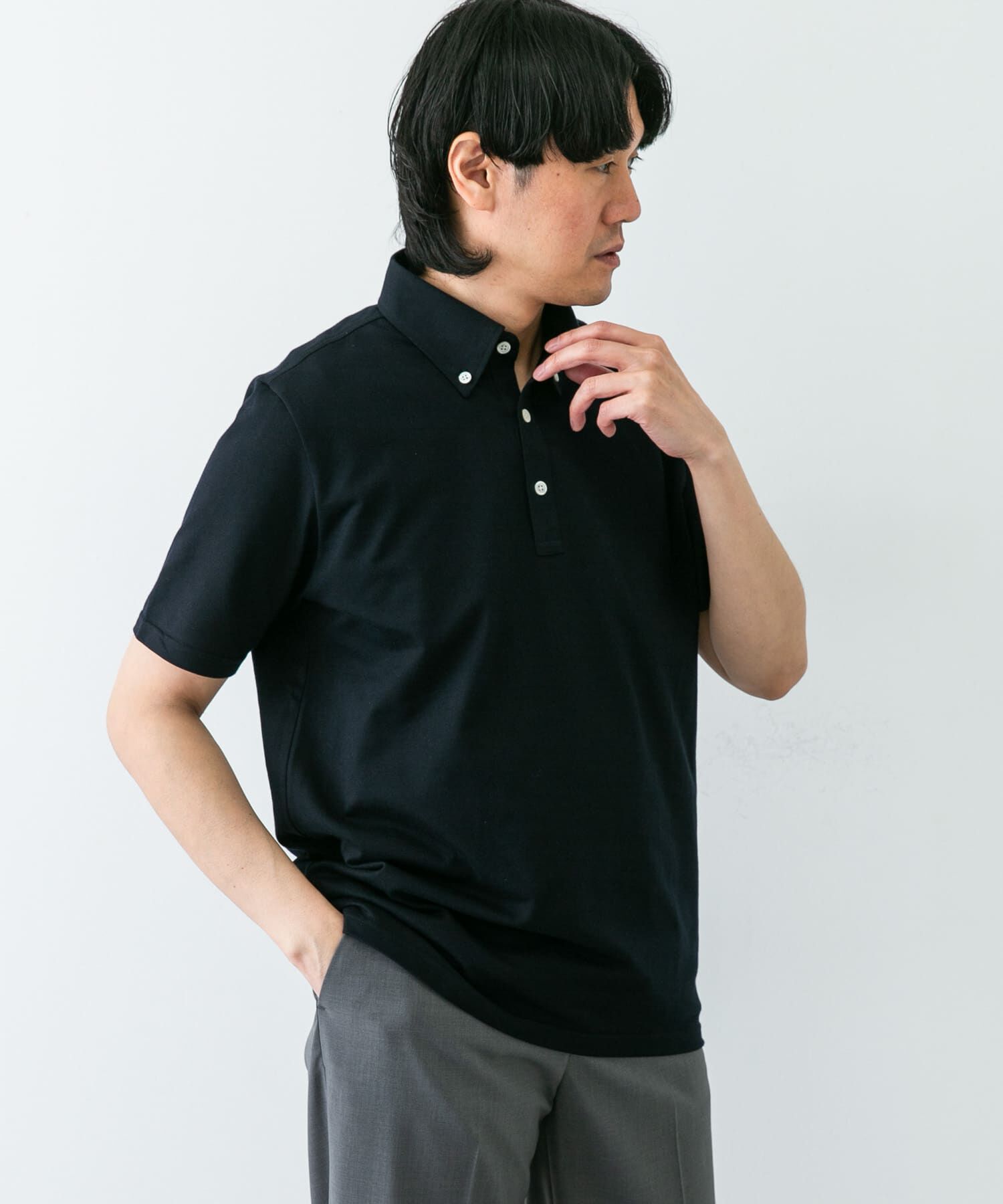 URBAN RESEARCH DOORS「『吸水速乾』LIFE STYLE TAILOR　ボタンダウン半袖プルオーバー」|シャツ・ブラウス|