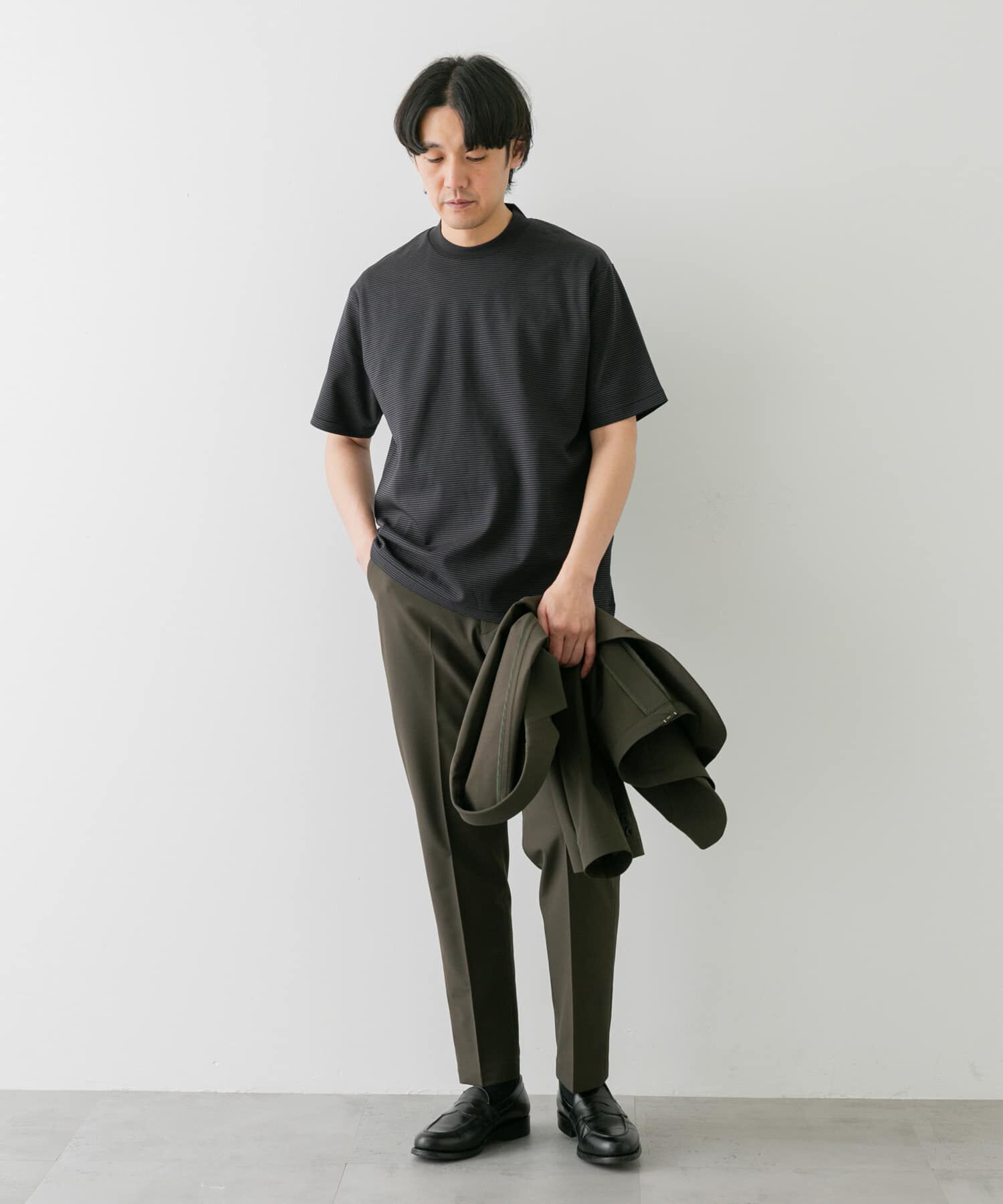 URBAN RESEARCH DOORS「『抗菌/防臭』LIFE STYLE TAILOR　シルケットポンチストレッチTシャツ」|シャツ・ブラウス|
