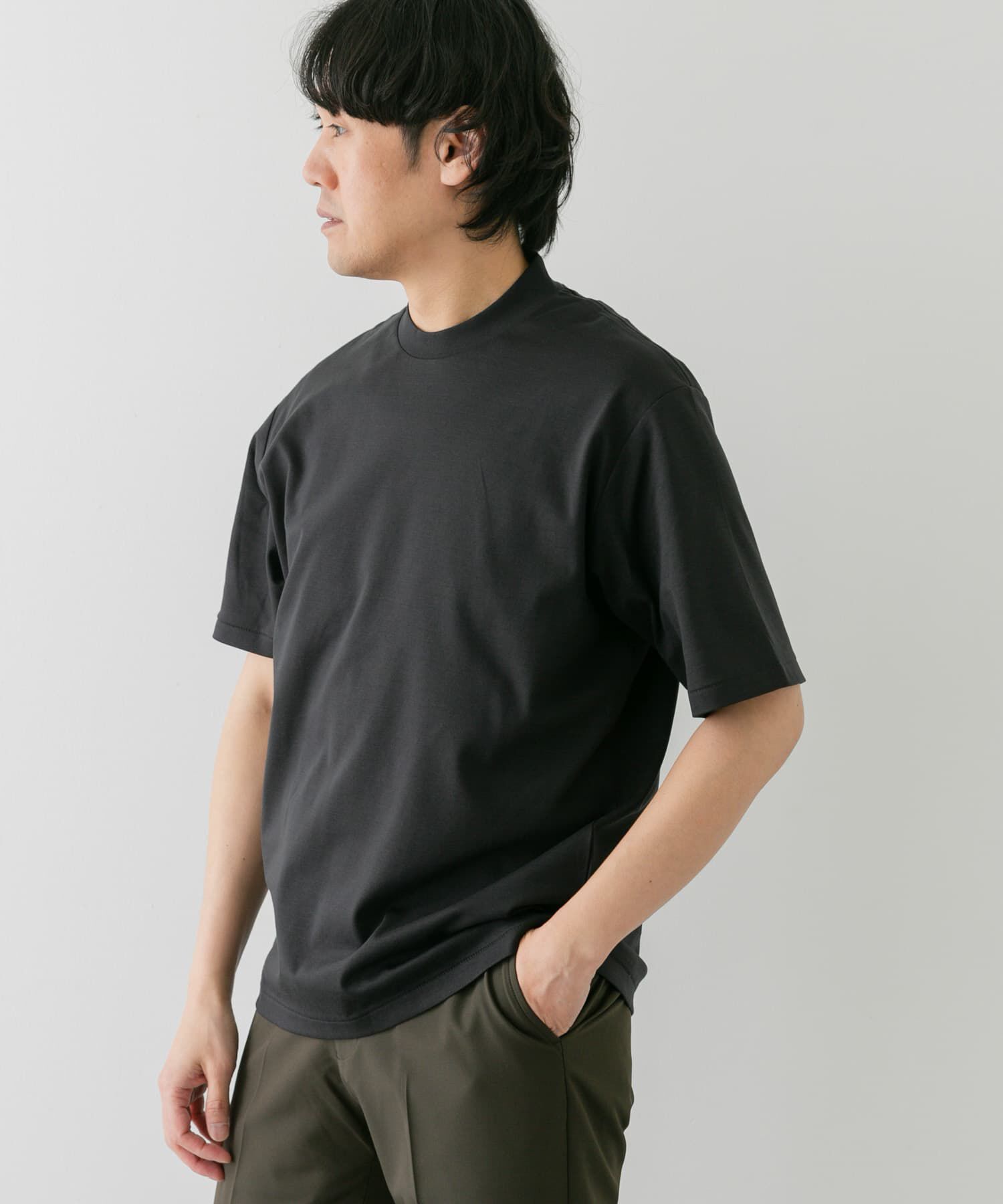 URBAN RESEARCH DOORS「『抗菌/防臭』LIFE STYLE TAILOR　シルケットポンチストレッチTシャツ」|シャツ・ブラウス|