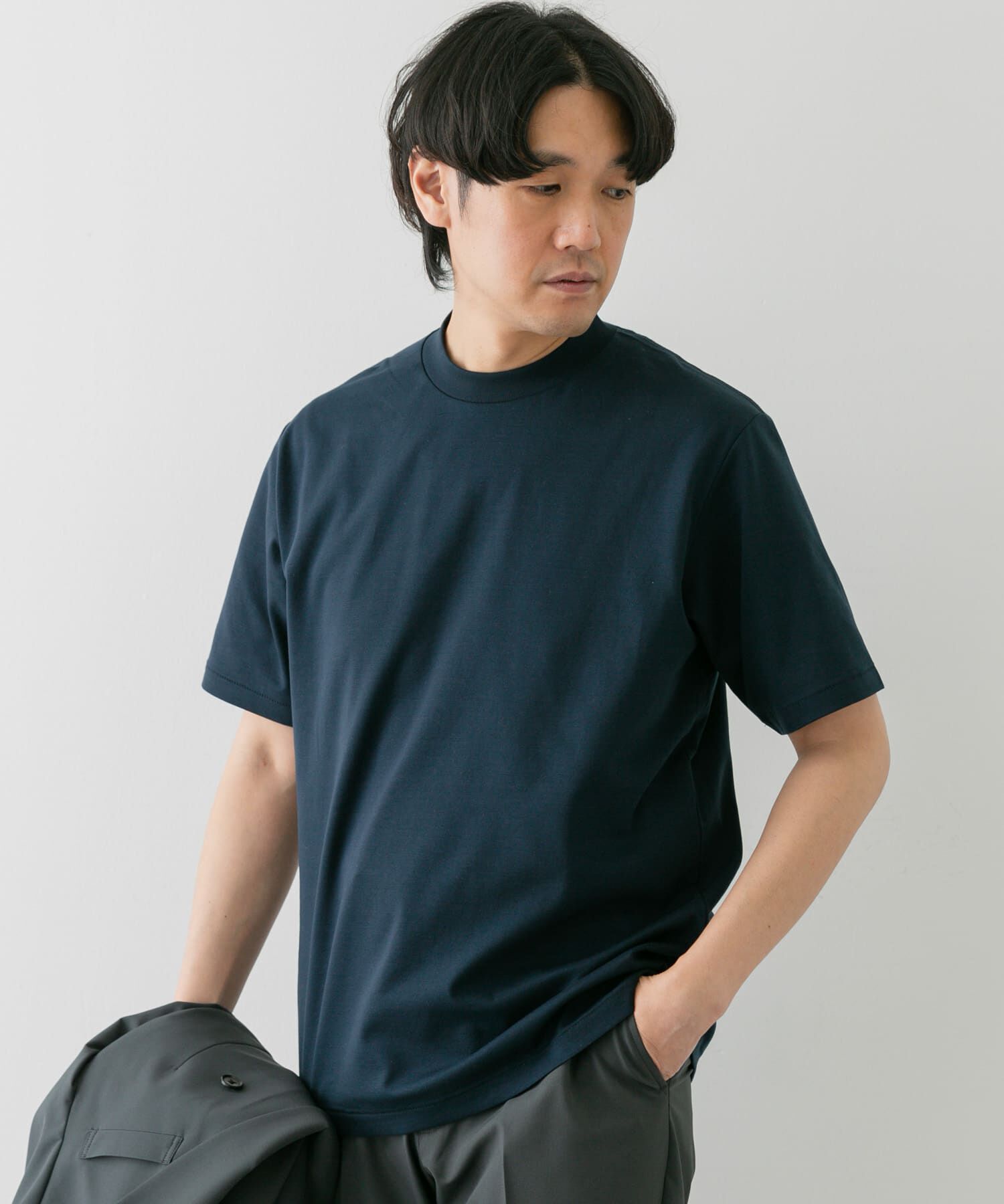 URBAN RESEARCH DOORS「『抗菌/防臭』LIFE STYLE TAILOR　シルケットポンチストレッチTシャツ」|シャツ・ブラウス|