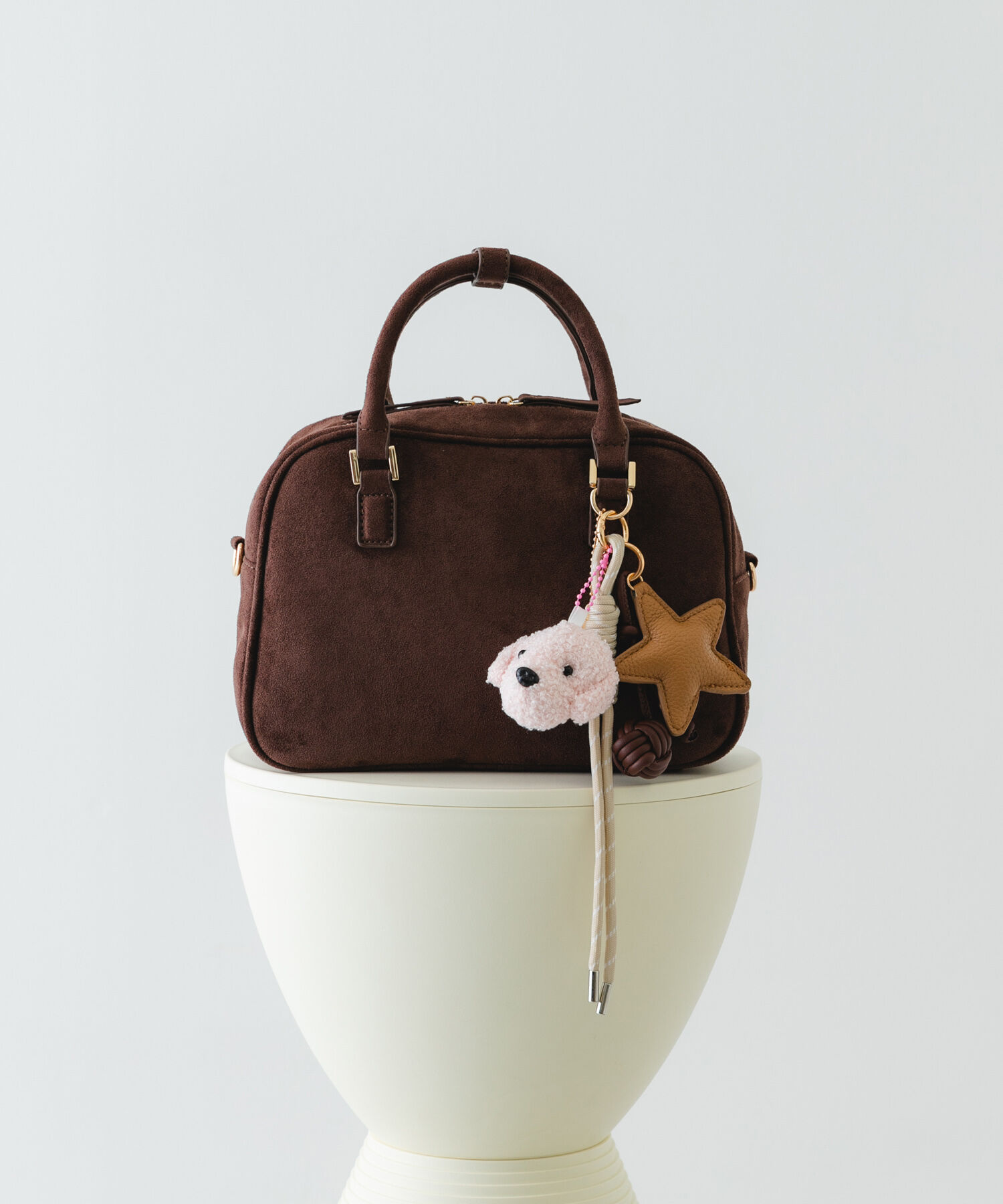 RODE SKO「チャームセットボストンバッグ」|ボストンバッグ|ダークブラウン