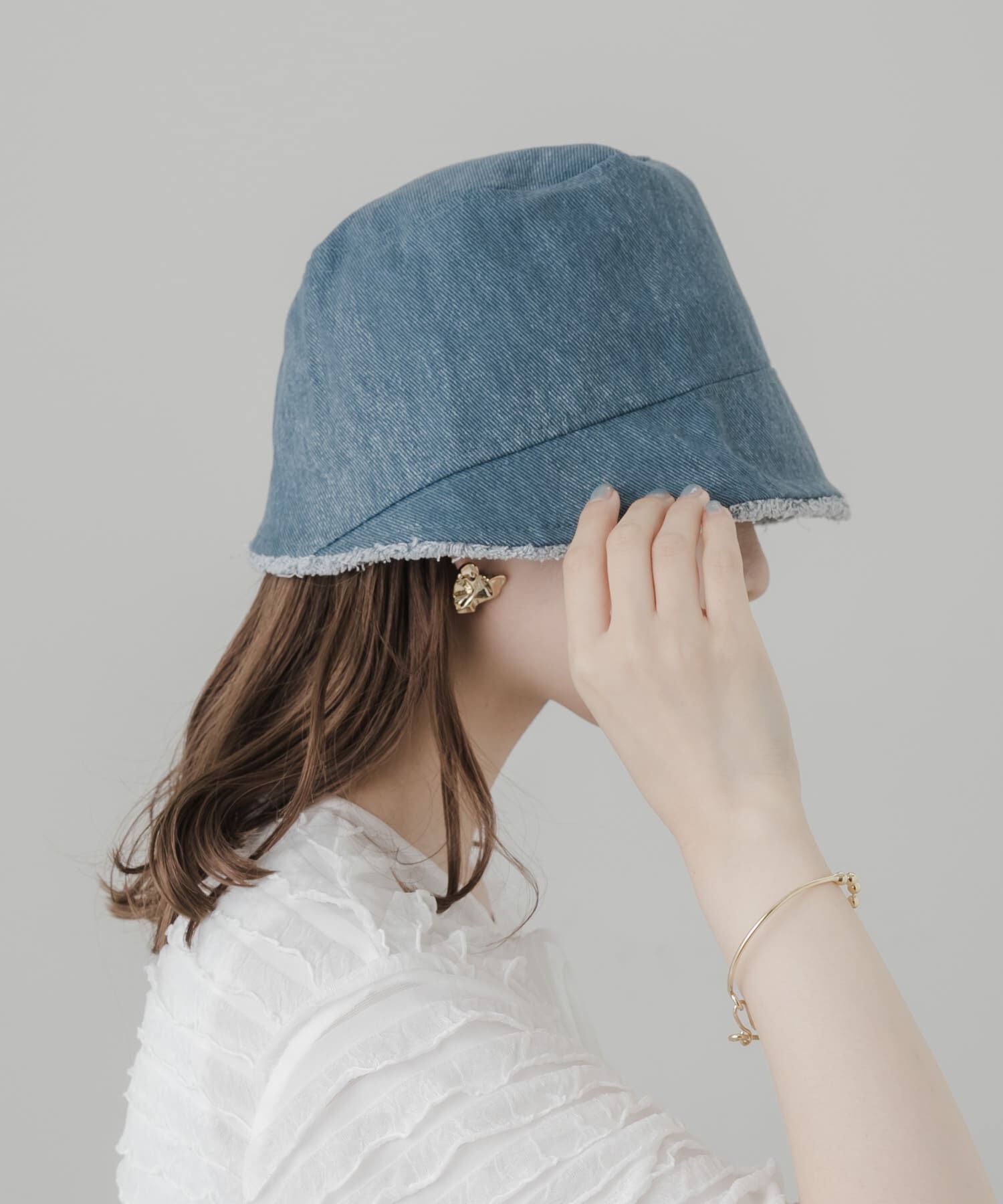 SMELLY「デニムフリンジハット」|ハット|