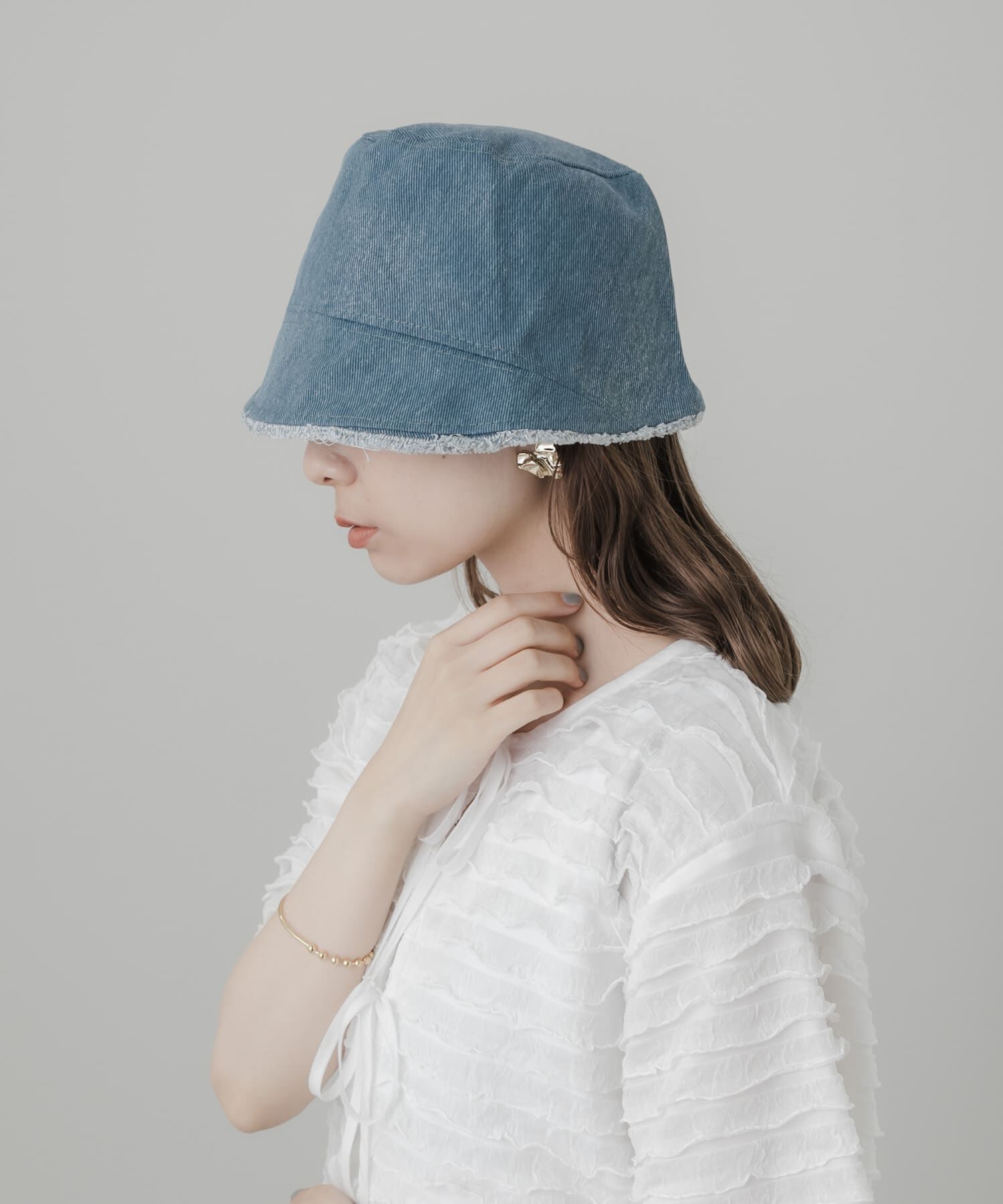 SMELLY「デニムフリンジハット」|ハット|