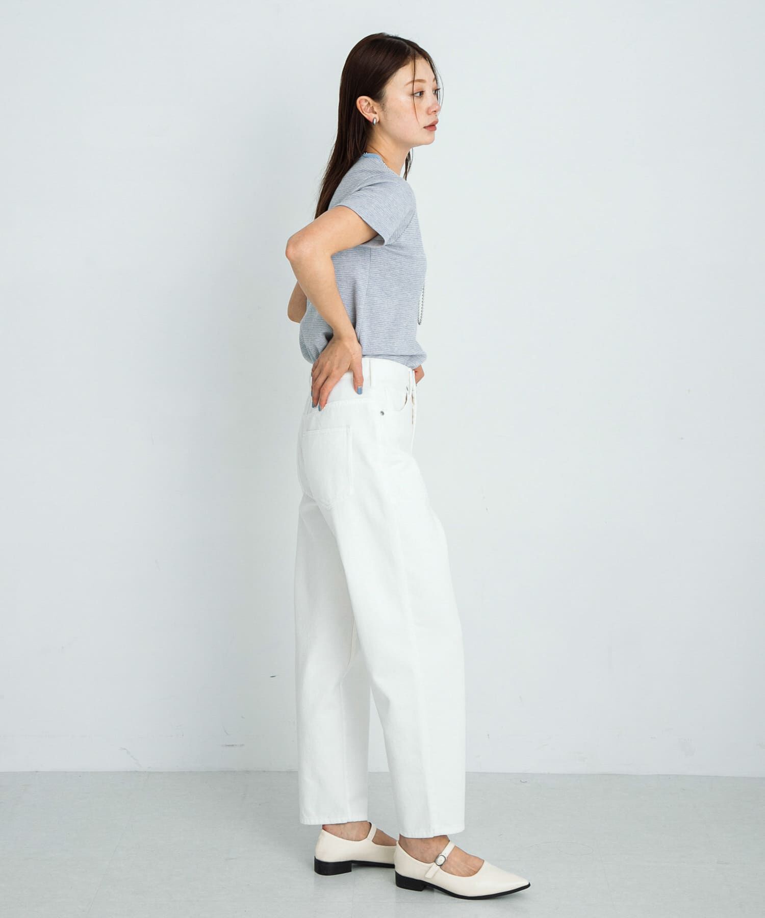 Sonny Label 「『34サイズ/低身長向けも展開』ワイドテーパードデニム」|デニム|