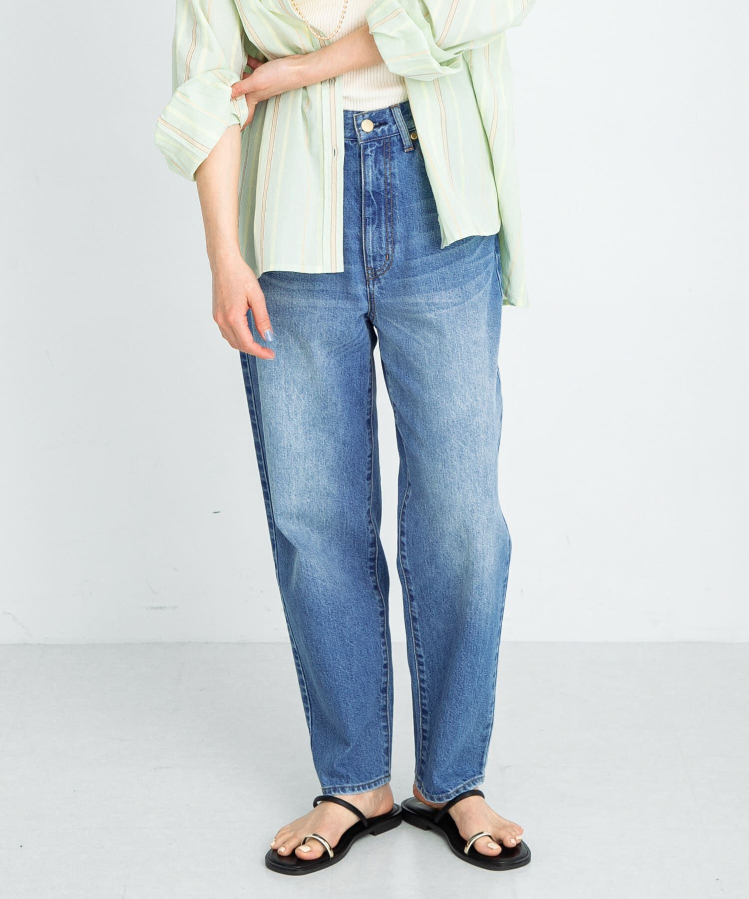 Sonny Label 「『34サイズ/低身長向けも展開』ワイドテーパードデニム」|デニム|