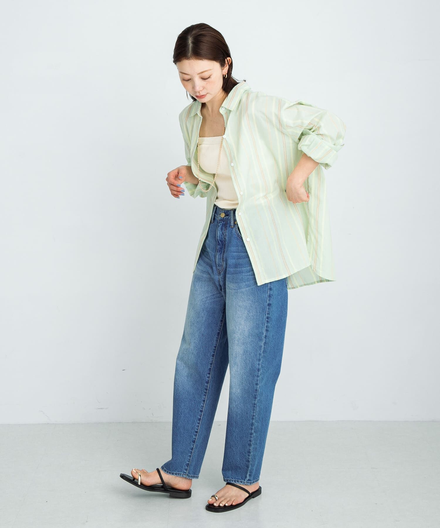 Sonny Label 「『34サイズ/低身長向けも展開』ワイドテーパードデニム」|デニム|