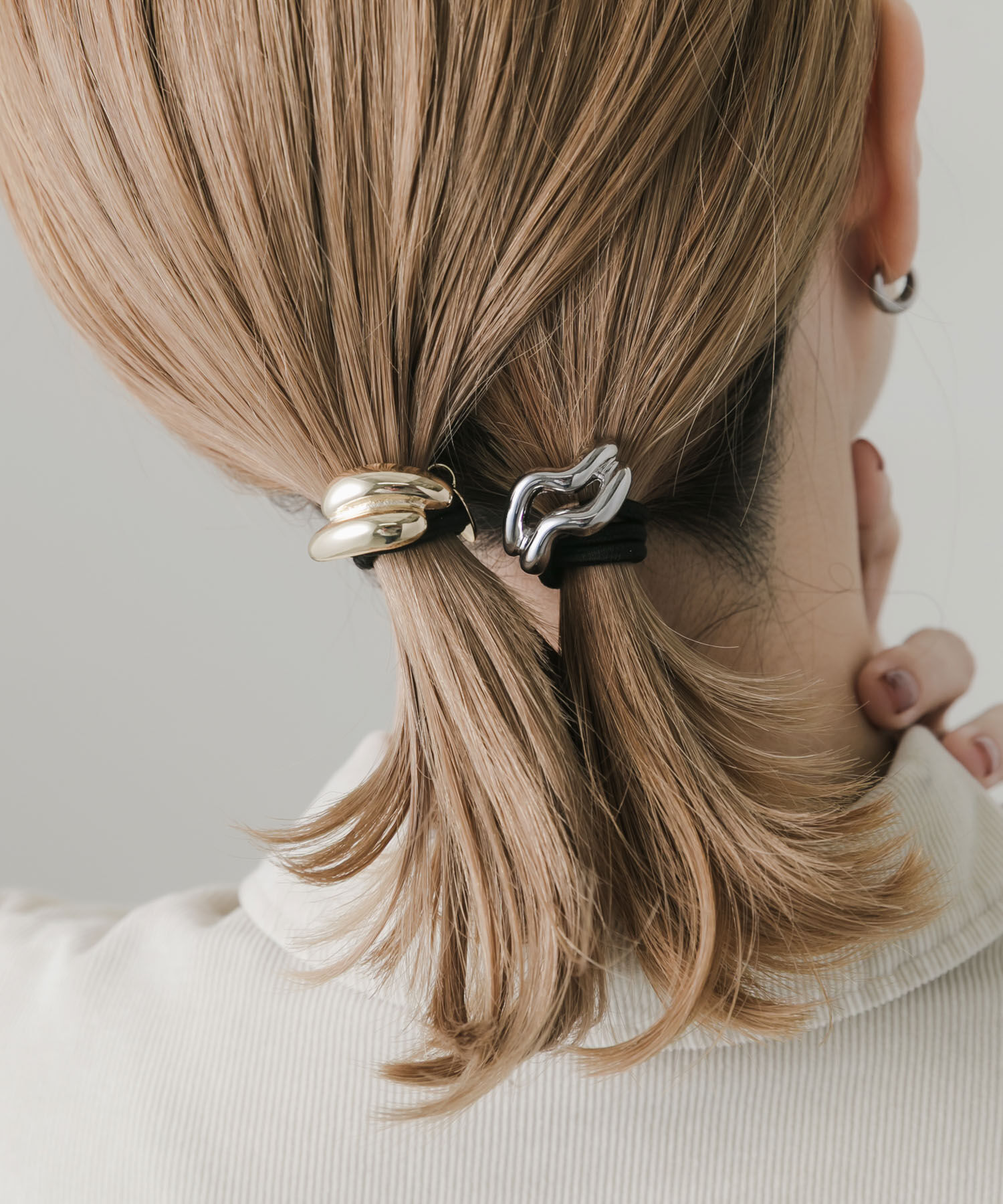 SMELLY「ニュアンスメタル2セットヘアポニー」|ヘアゴム・シュシュ|