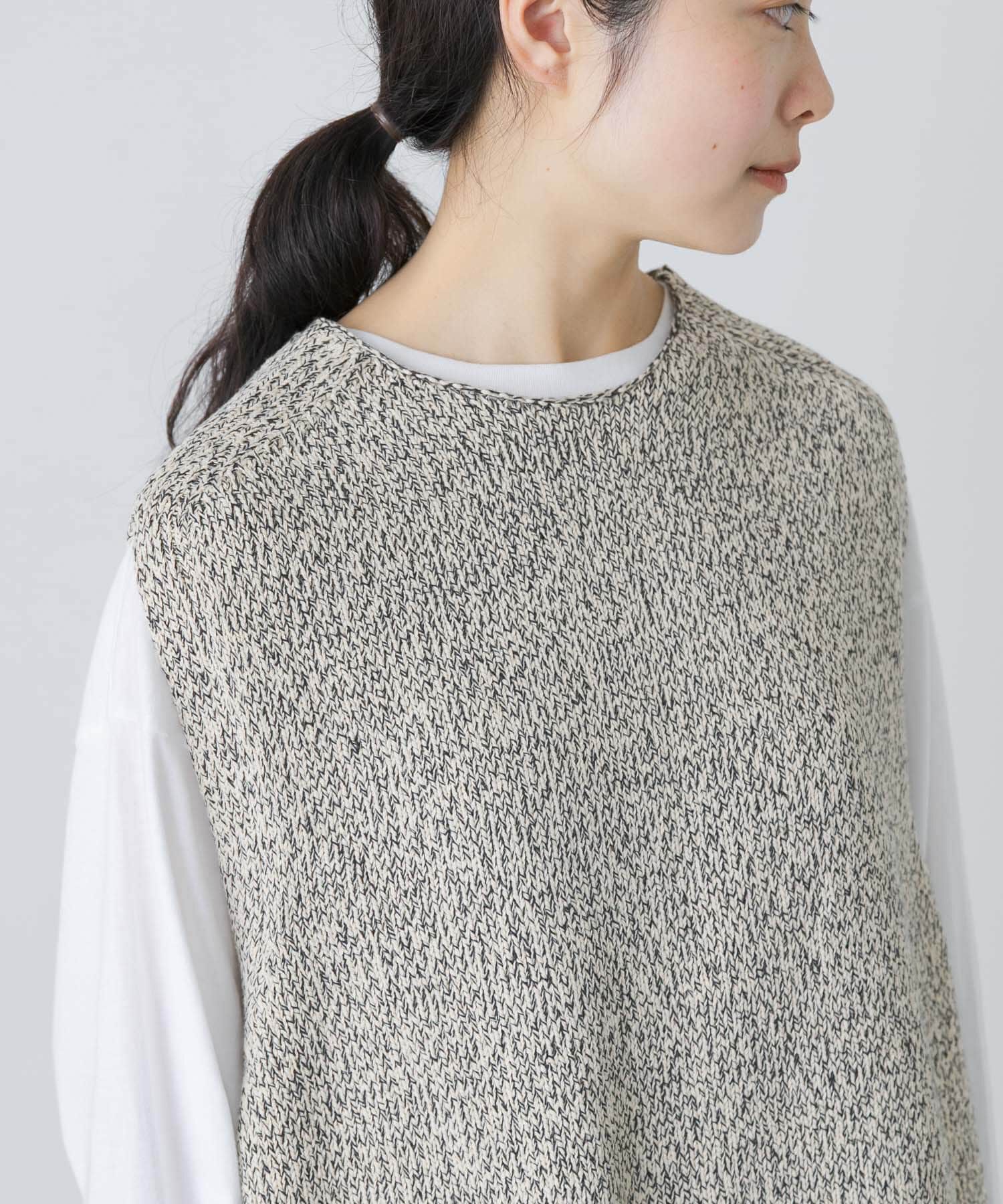 かぐれ「テープヤーンニットベスト」|ベスト・ジレ|