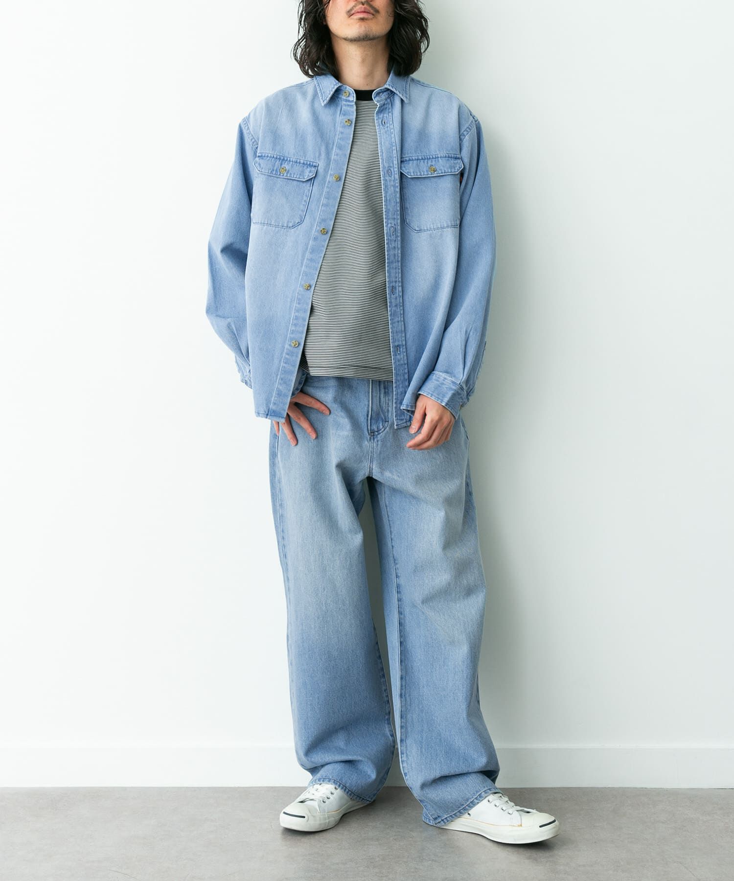 Sonny Label 「『別注』RED KAP&times;Sonny Label　ワイドデニムパンツ」|デニム|