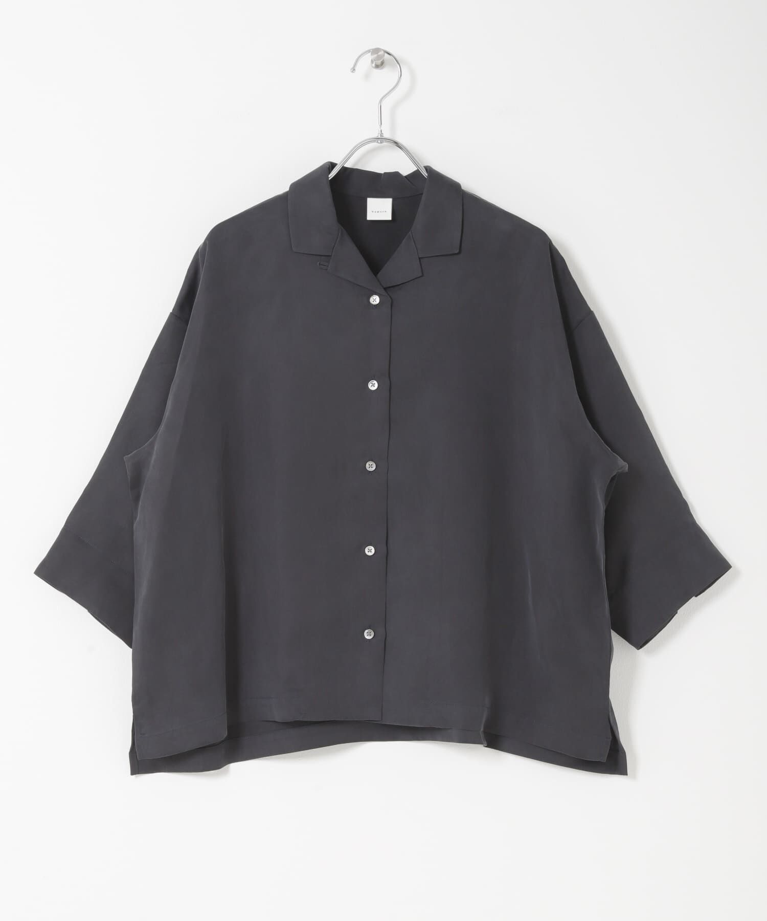 かぐれ「キュプラオープンカラーシャツ」|シャツ・ブラウス|