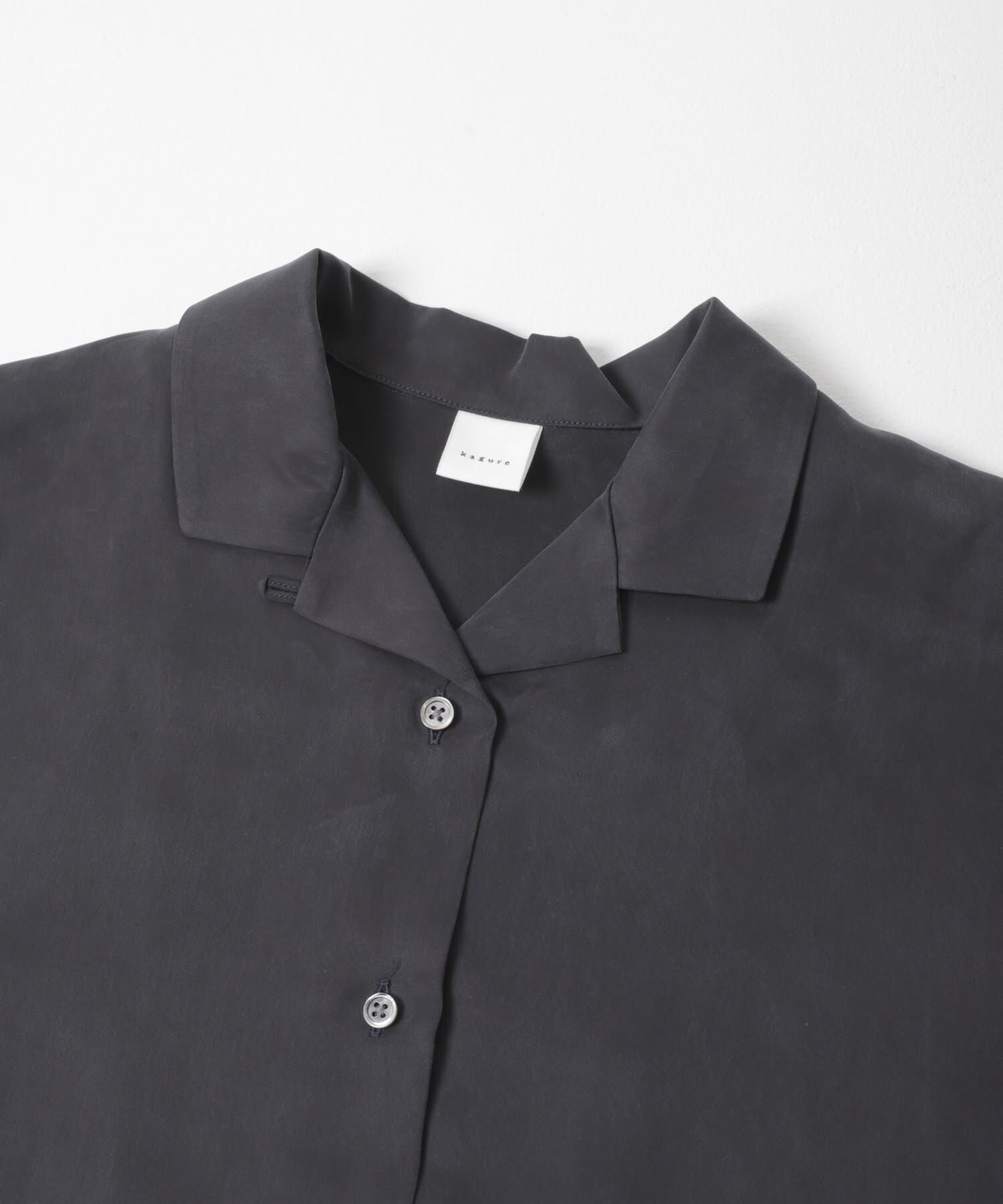 かぐれ「キュプラオープンカラーシャツ」|シャツ・ブラウス|