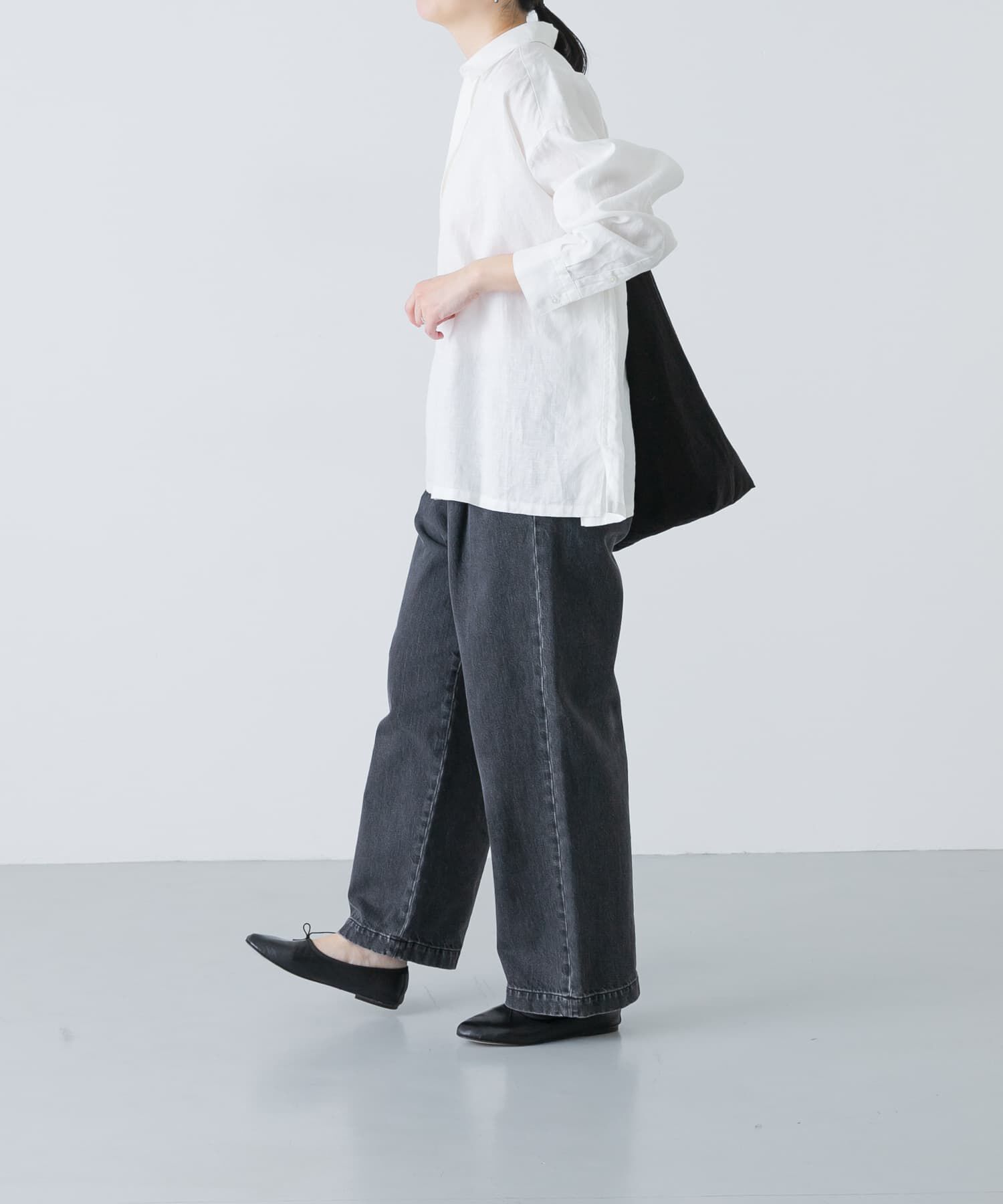 かぐれ「リネンレギュラーボックスシャツ」|シャツ・ブラウス|