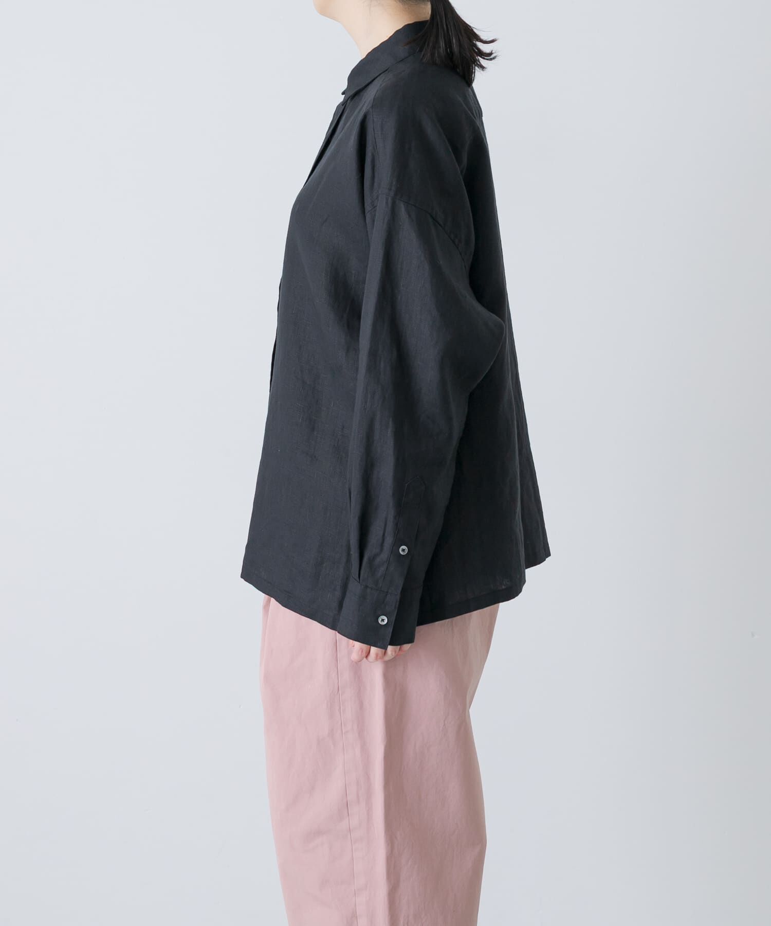 かぐれ「リネンレギュラーボックスシャツ」|シャツ・ブラウス|