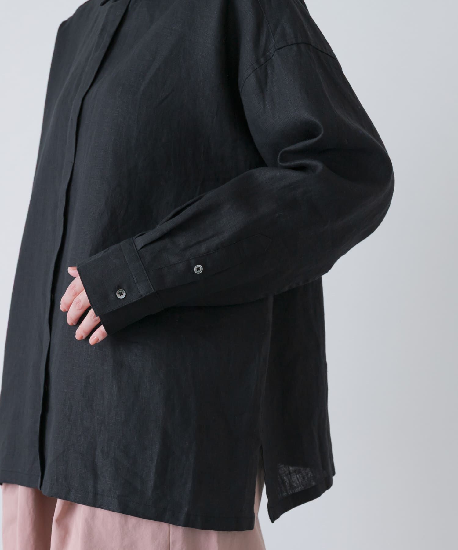 かぐれ「リネンレギュラーボックスシャツ」|シャツ・ブラウス|