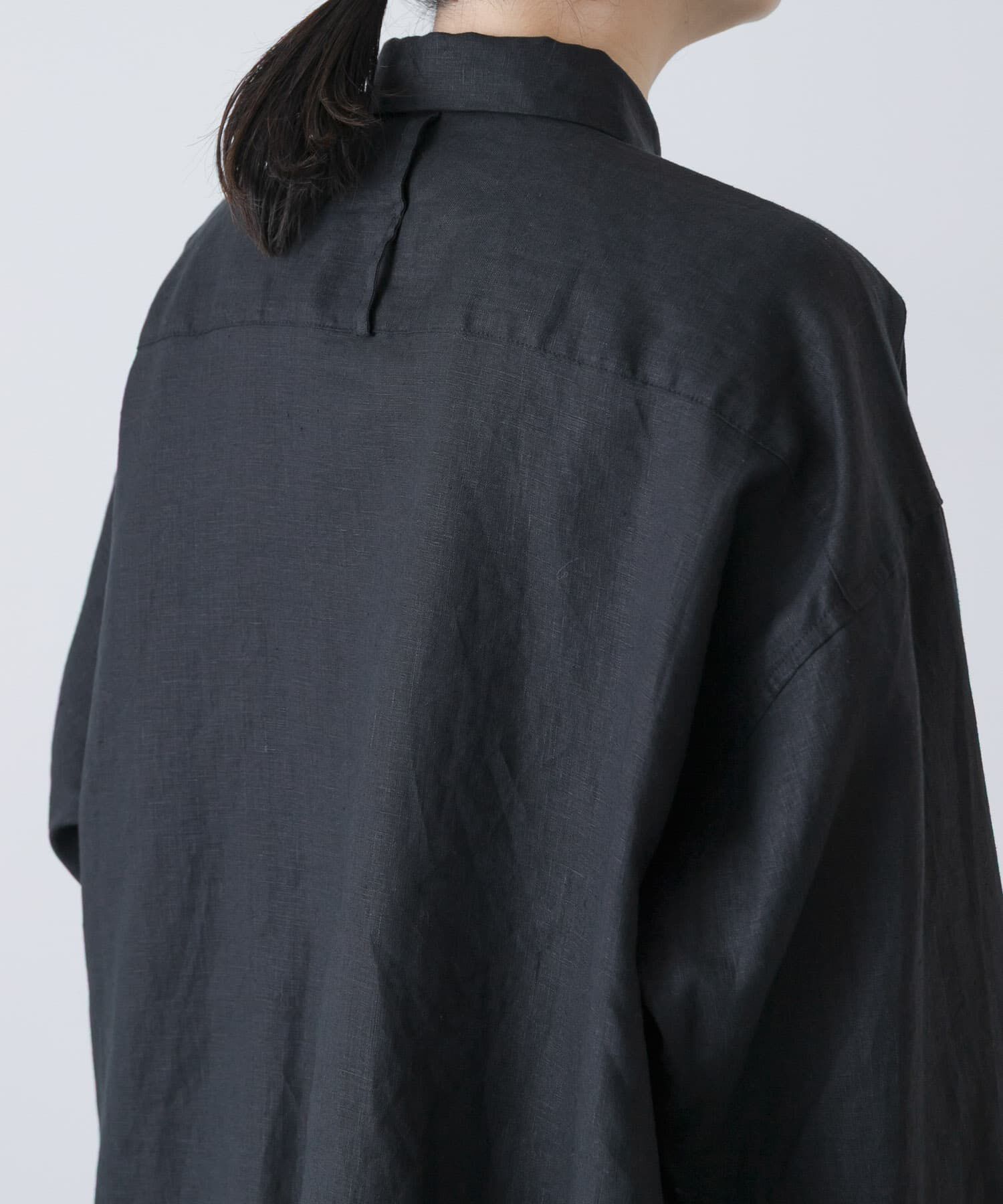 かぐれ「リネンレギュラーボックスシャツ」|シャツ・ブラウス|