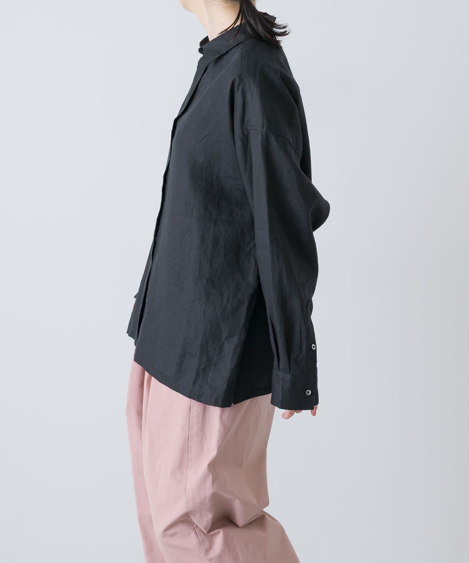 かぐれ「リネンレギュラーボックスシャツ」|シャツ・ブラウス|