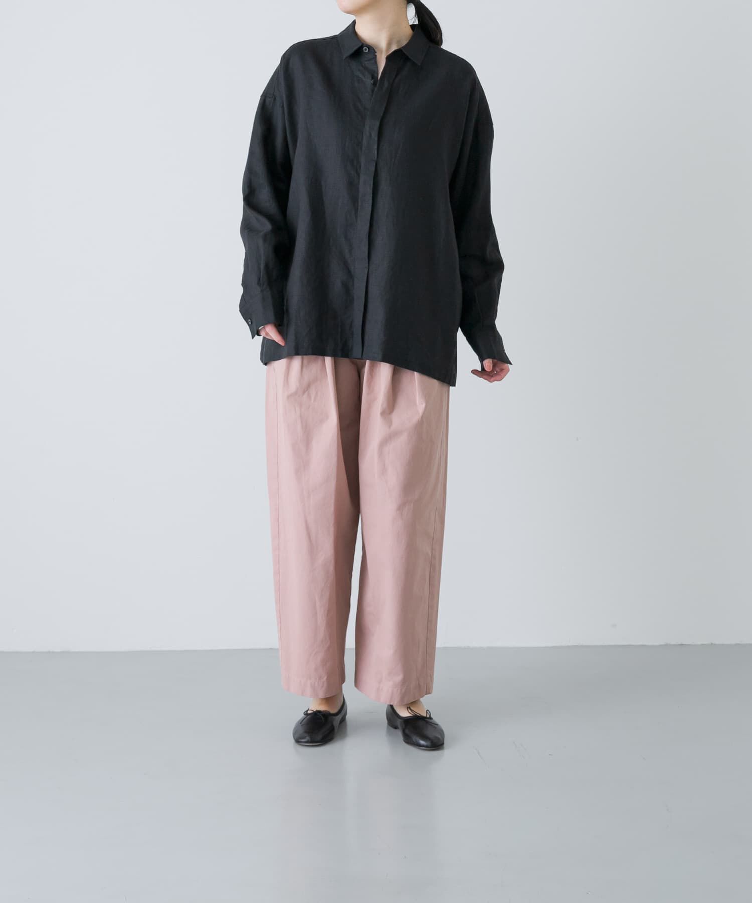 かぐれ「リネンレギュラーボックスシャツ」|シャツ・ブラウス|