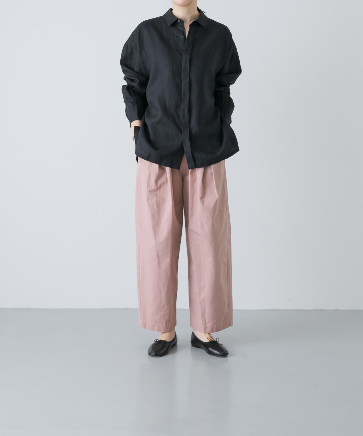 かぐれ「リネンレギュラーボックスシャツ」|シャツ・ブラウス|