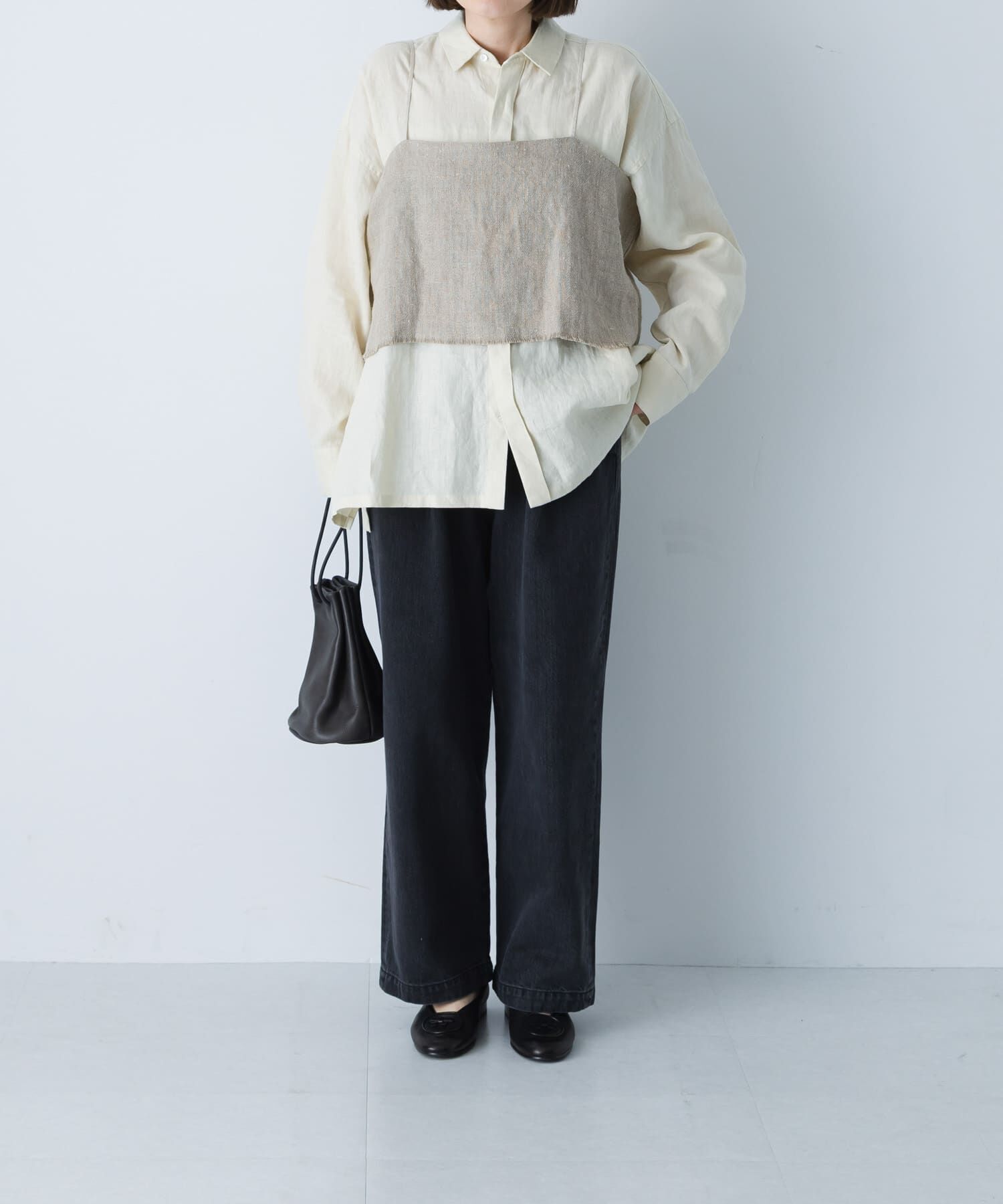 かぐれ「リネンレギュラーボックスシャツ」|シャツ・ブラウス|