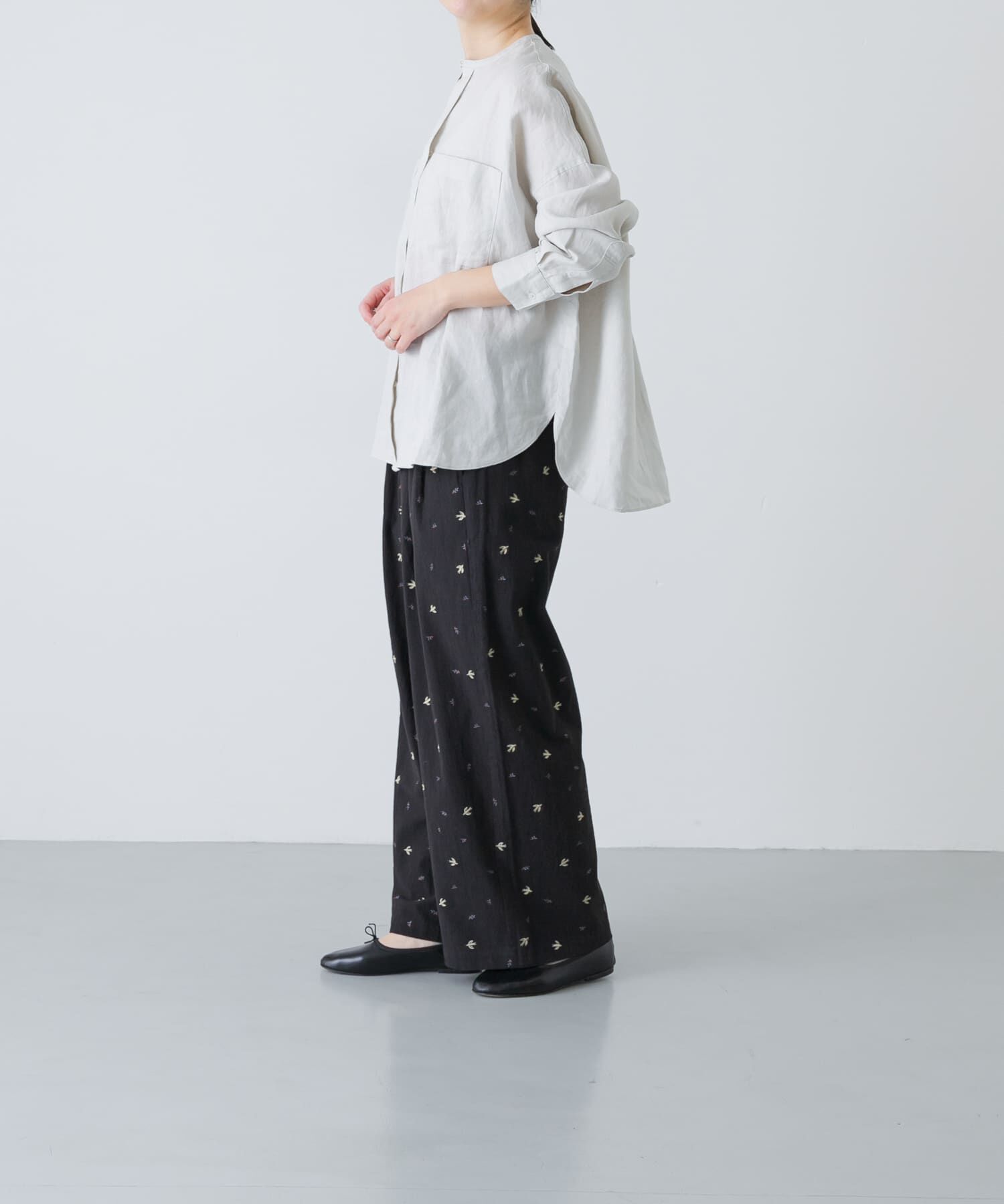 かぐれ「リネンダブルポケットワイドシャツ」|シャツ・ブラウス|