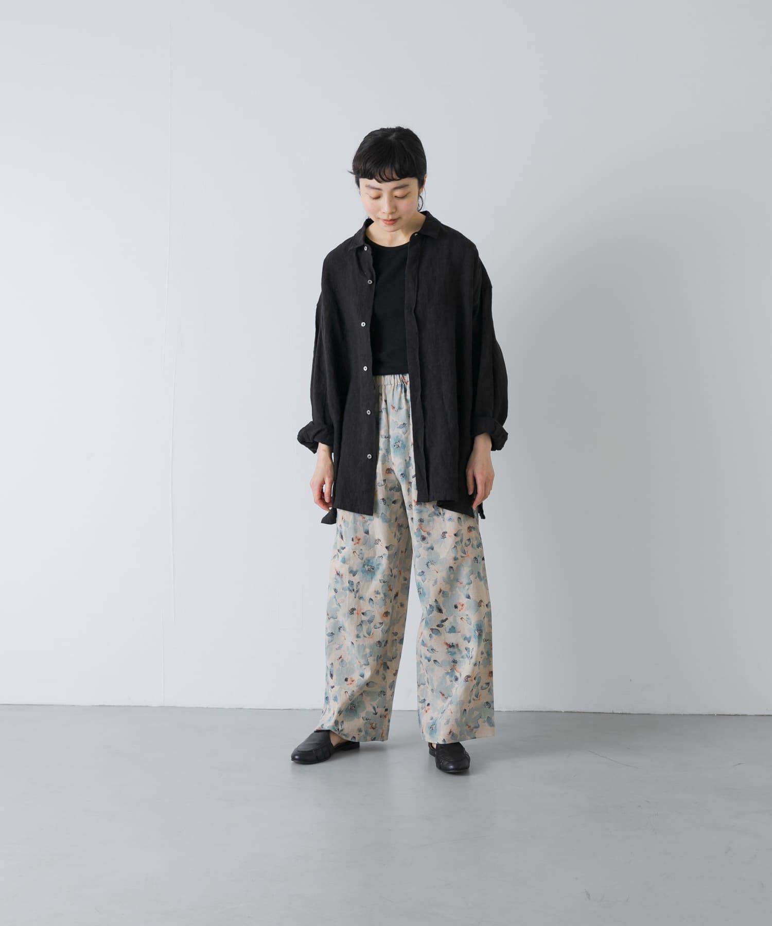 かぐれ「『ユニセックス』ドライリネンボックスシャツ」|シャツ・ブラウス|