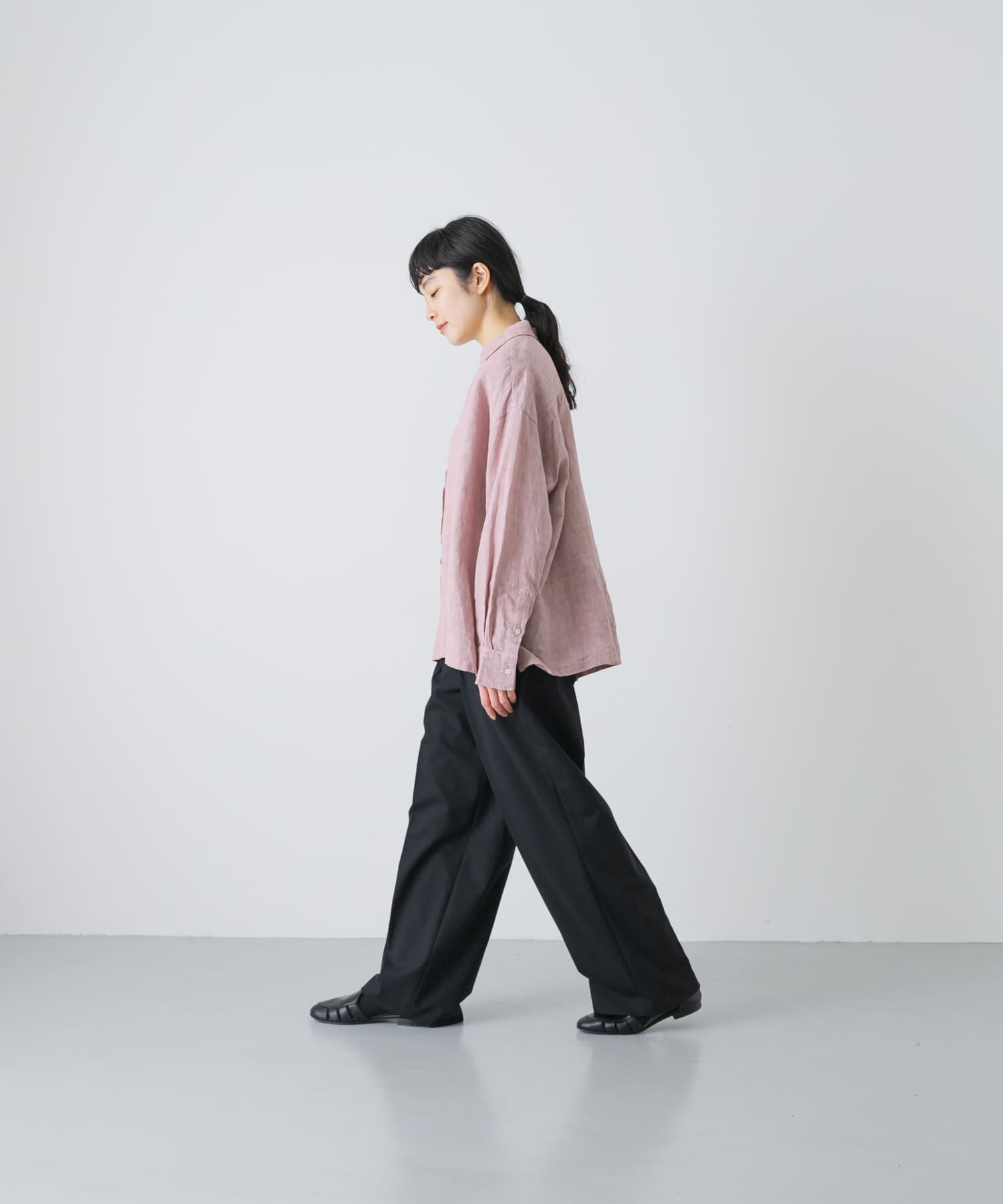 かぐれ「『ユニセックス』ドライリネンボックスシャツ」|シャツ・ブラウス|