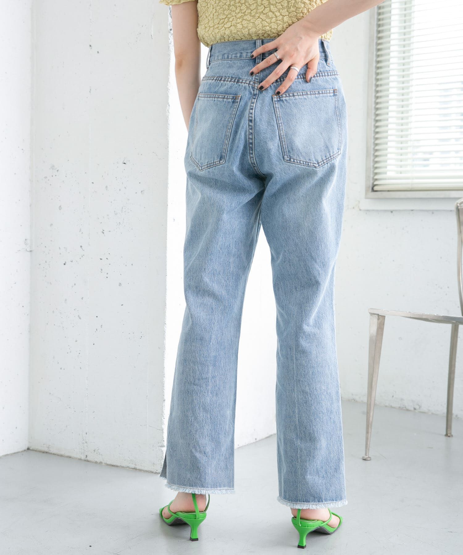  「リメイクダメージスリットデニム」|デニム|