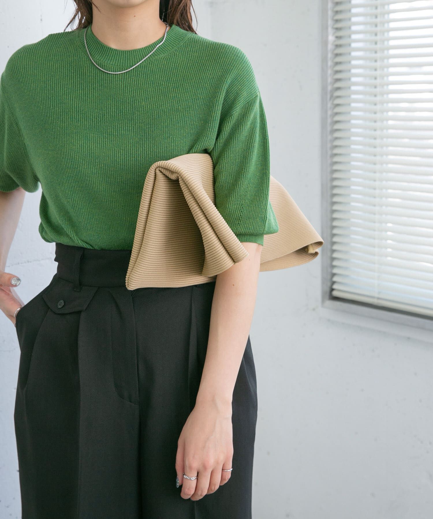  「スクエアニットBAG」|ハンドバッグ|