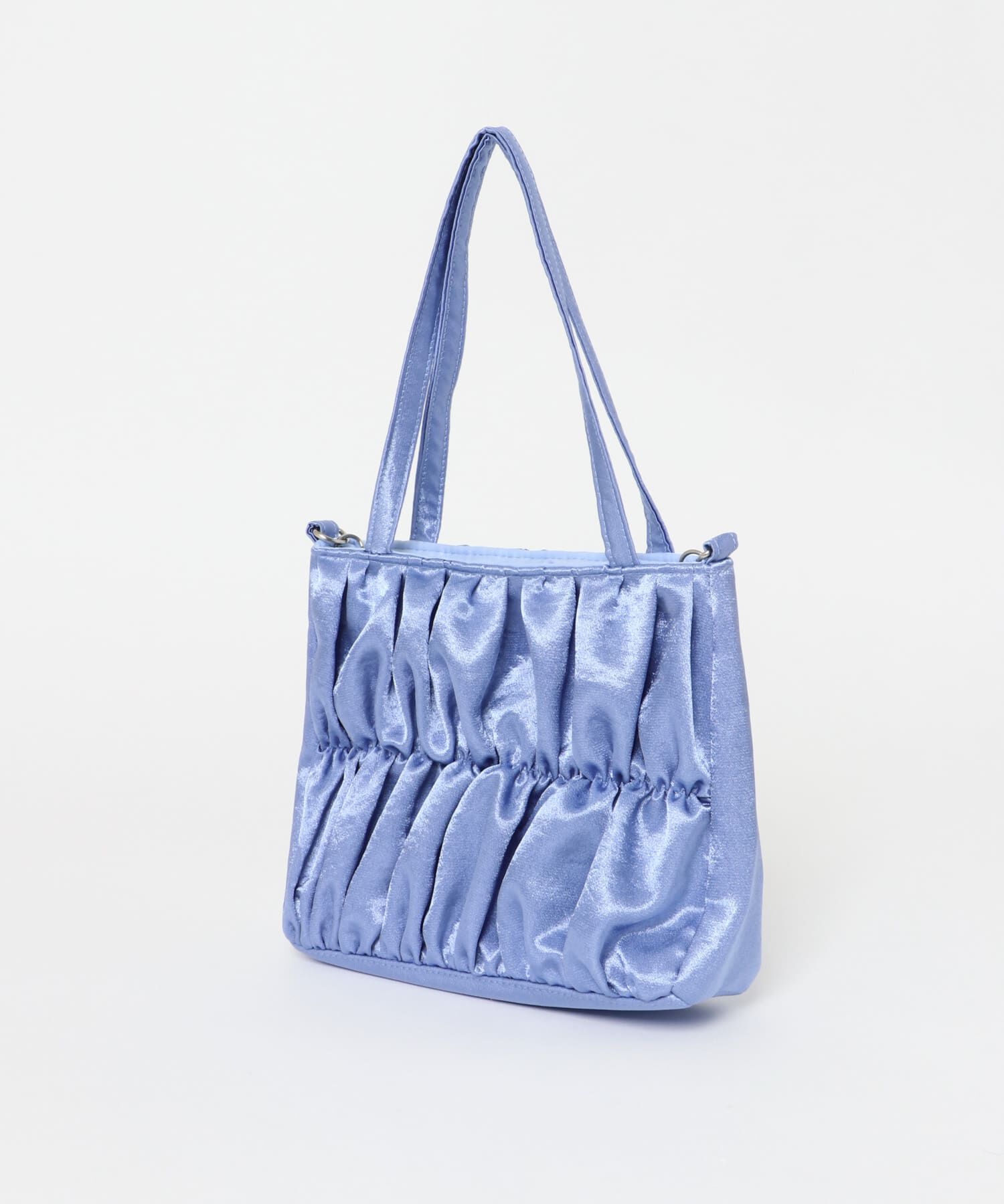  「サテンギャザーハンドBAG」|ハンドバッグ|