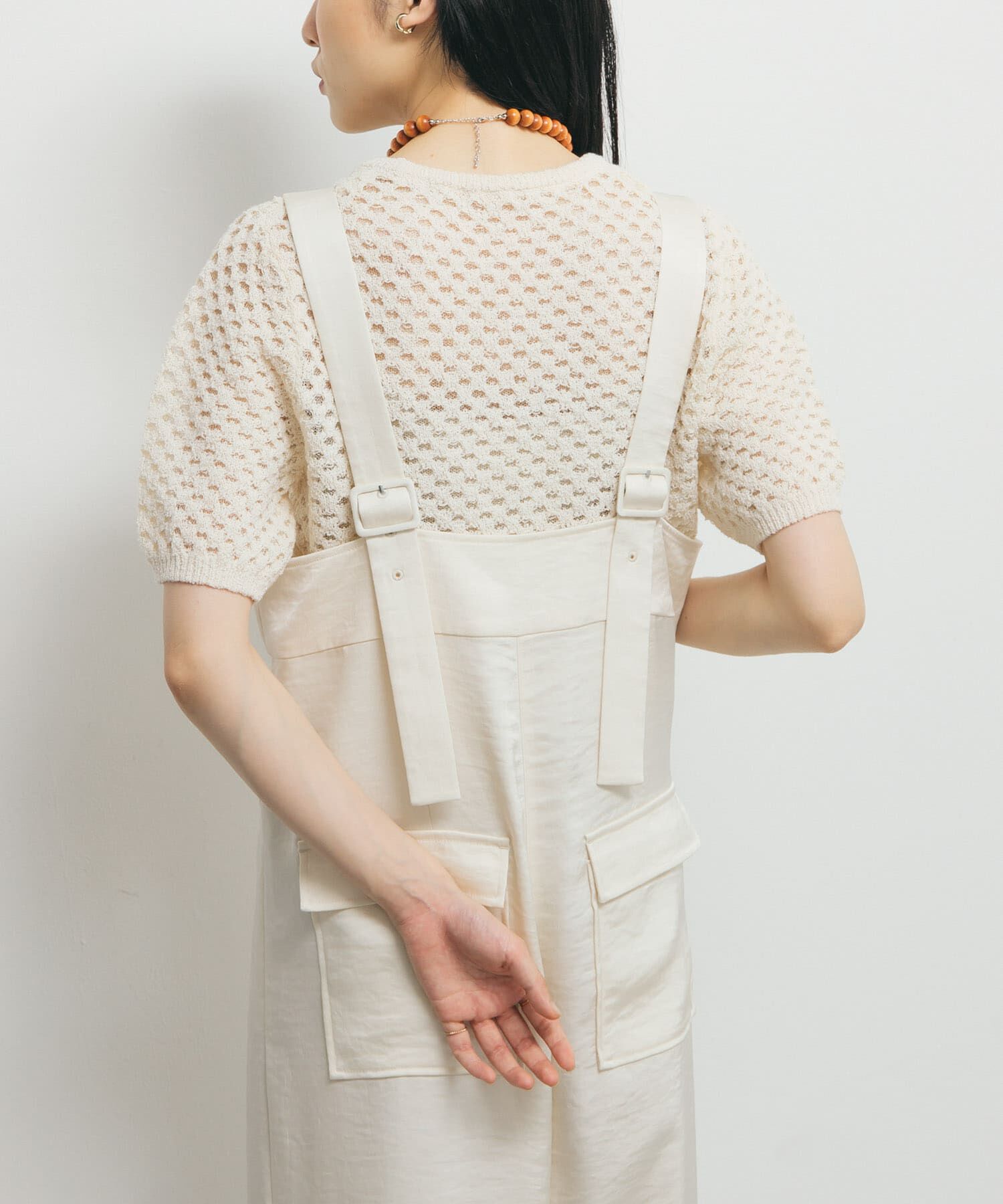  「ループヤーンメッシュプルオーバー」|ニット・セーター|