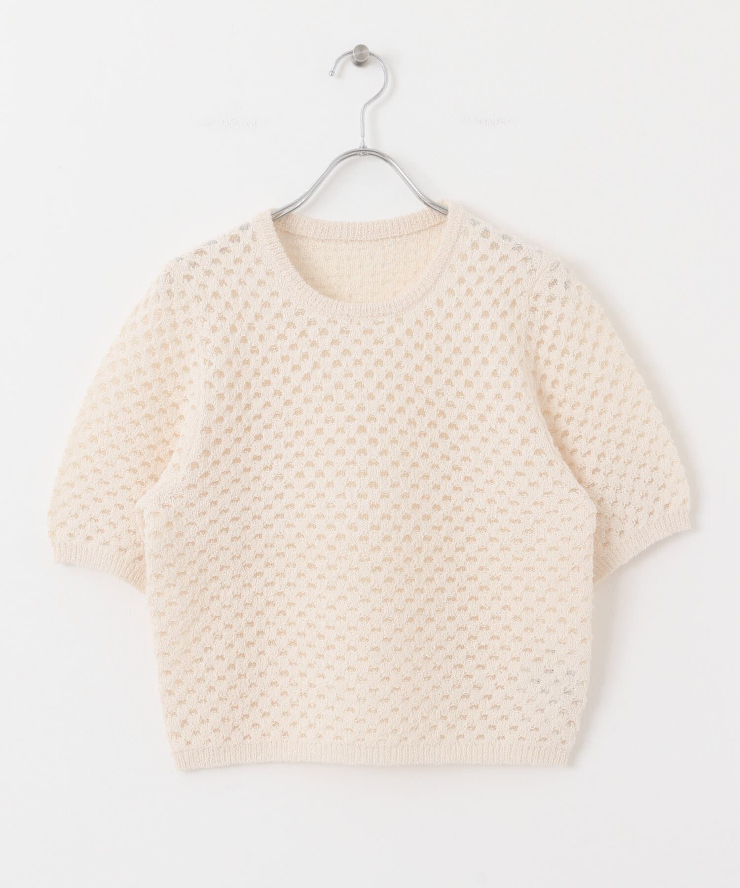  「ループヤーンメッシュプルオーバー」|ニット・セーター|