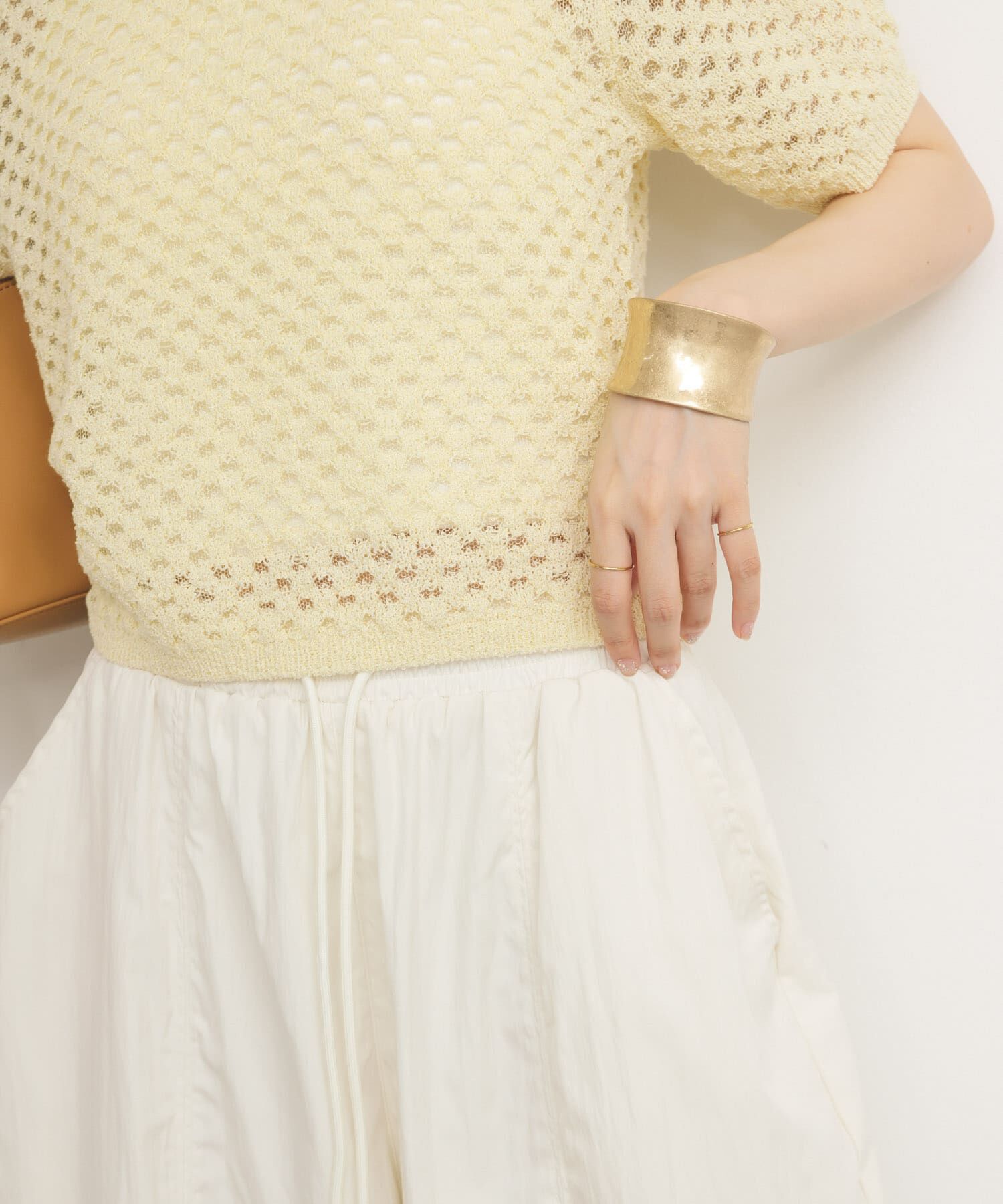  「ループヤーンメッシュプルオーバー」|ニット・セーター|